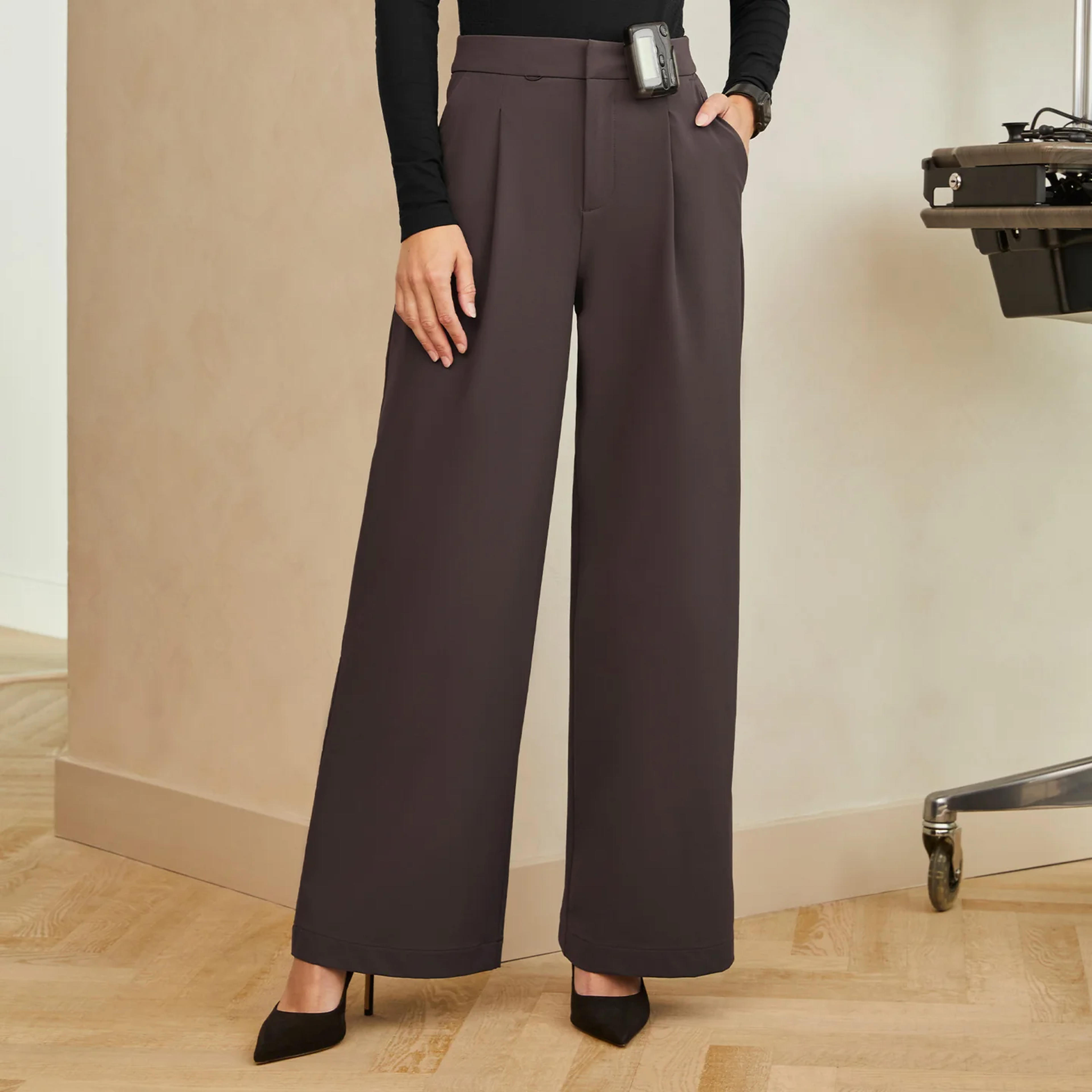 Women’s FIGSPRO High Waisted Wide Leg Trouser™ - Willow