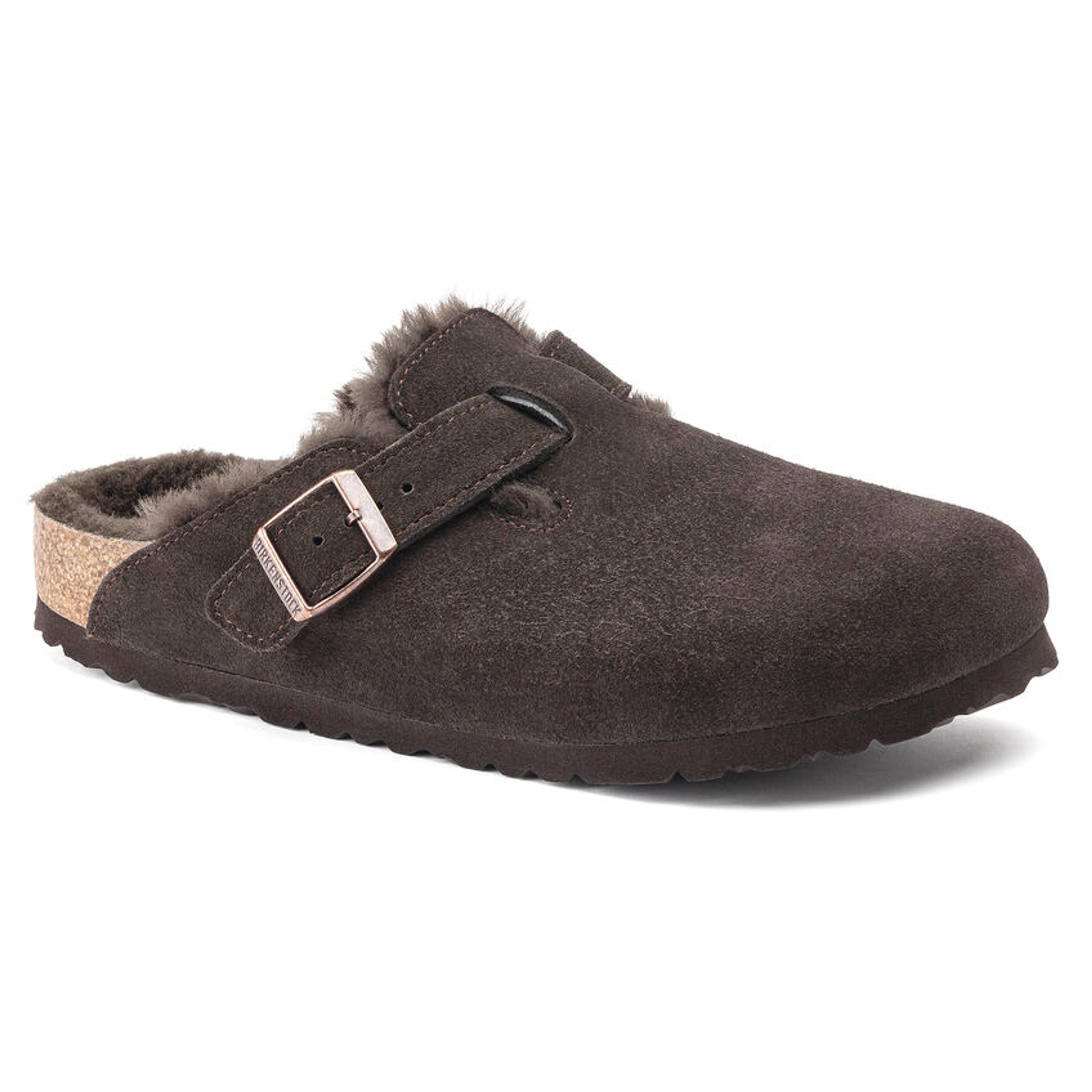 Boston Shearling Suede Leather Mocha | BIRKENSTOCK