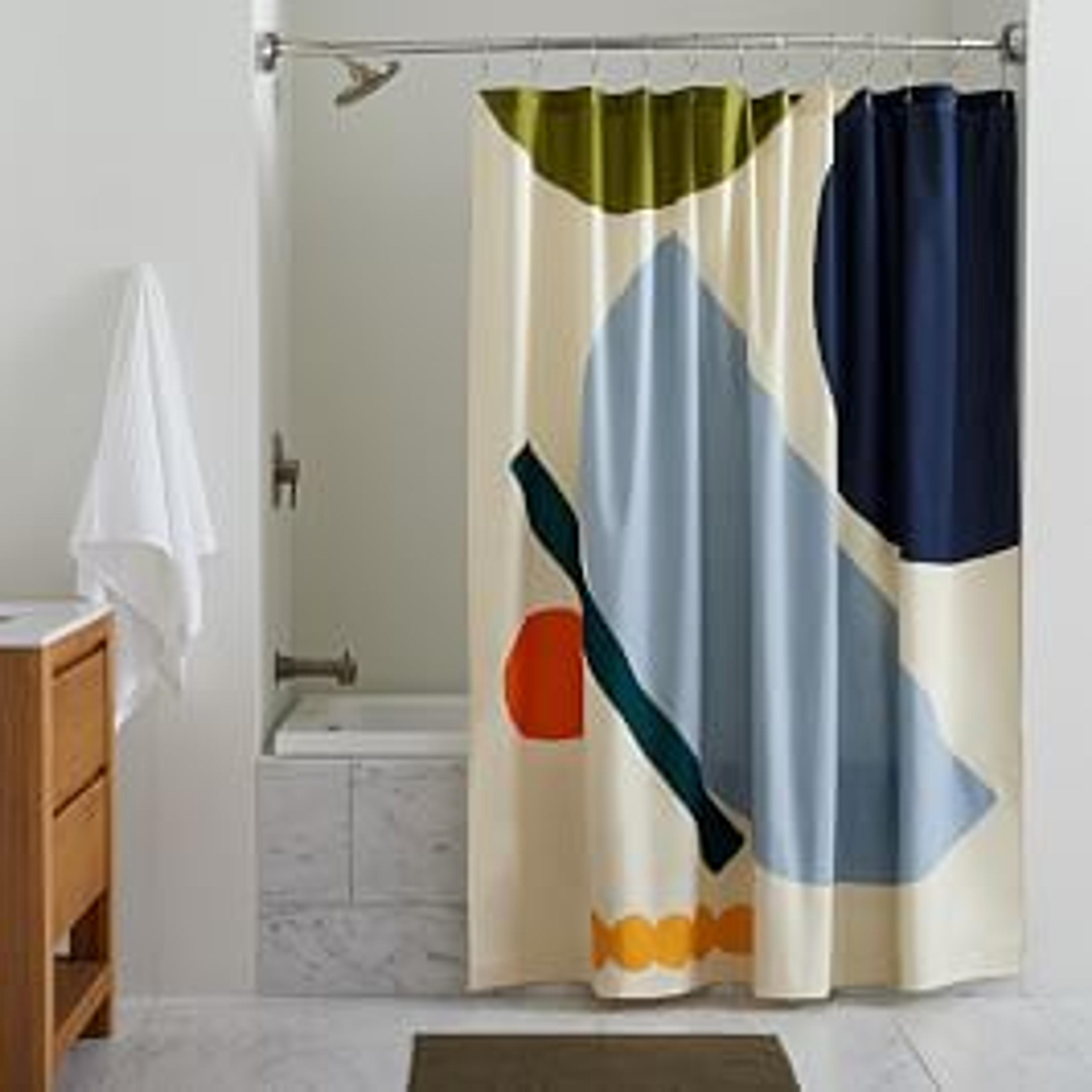 Donna Wilson Balance Shape Shower Curtain, Multi, 72"x74"