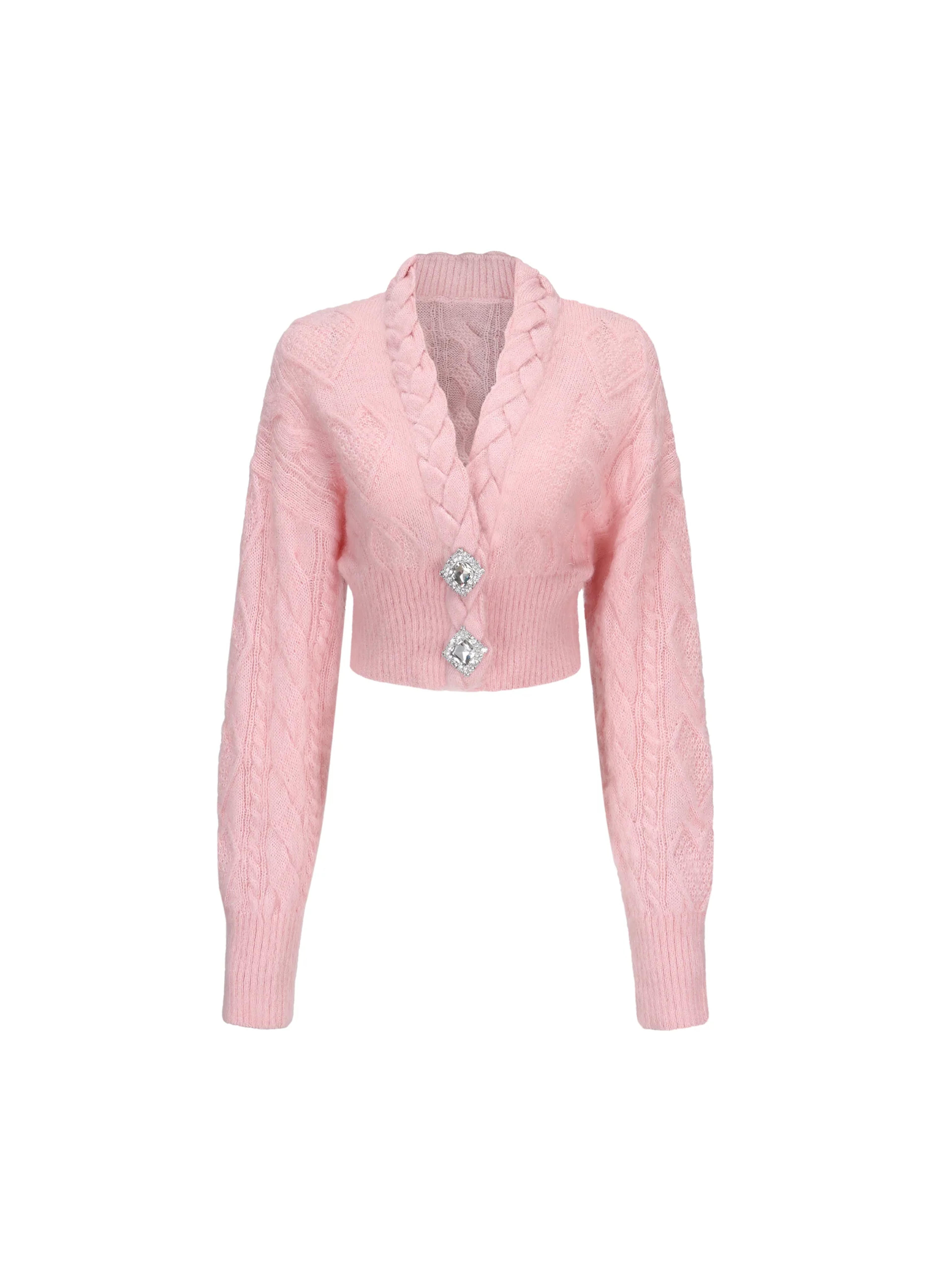 Carmen Diamond Knit Sweater (Pink) (Final Sale) – Nana Jacqueline