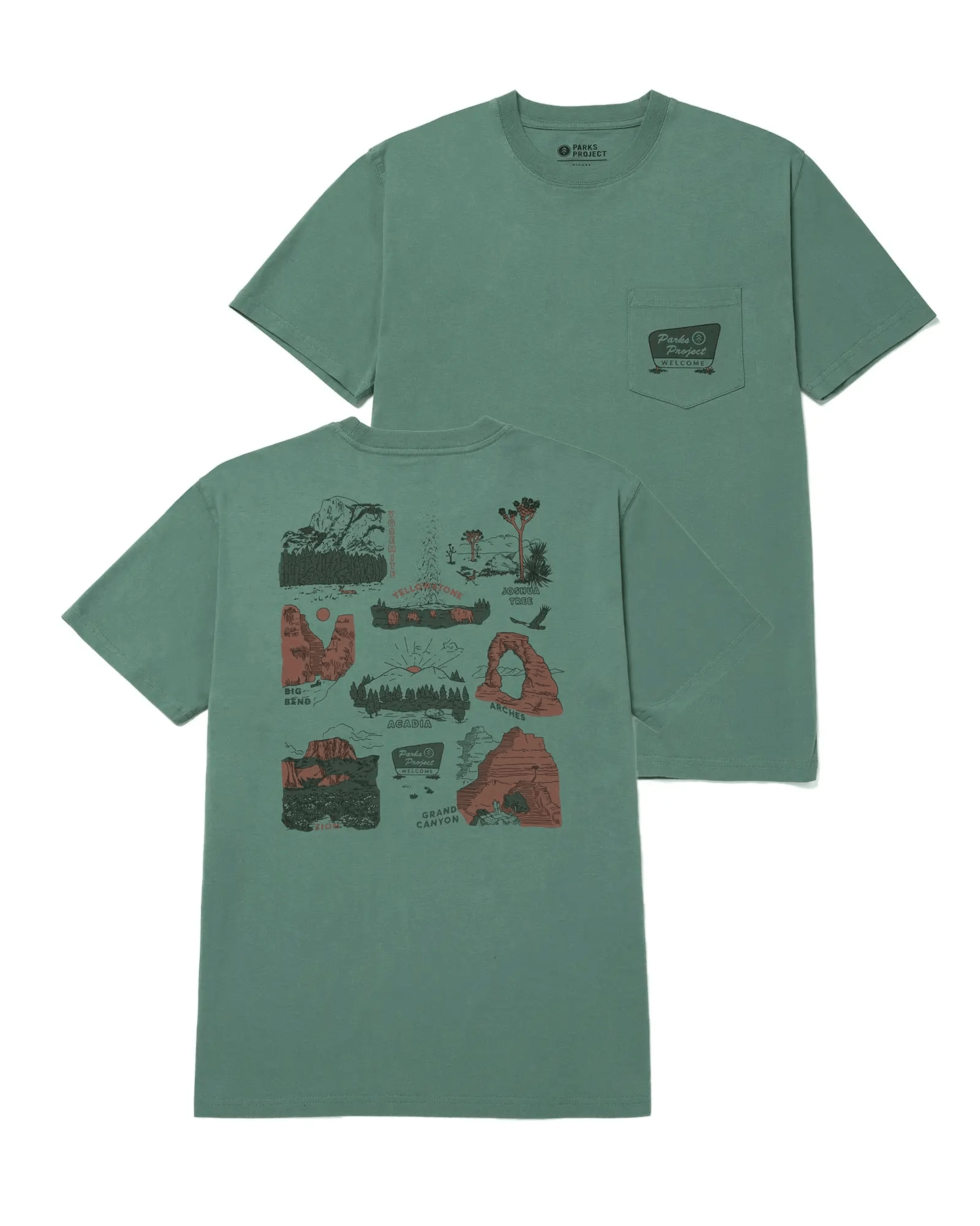 Shop National Park Welcome Pocket Tee Inspired By Our National Parks – Parks Project