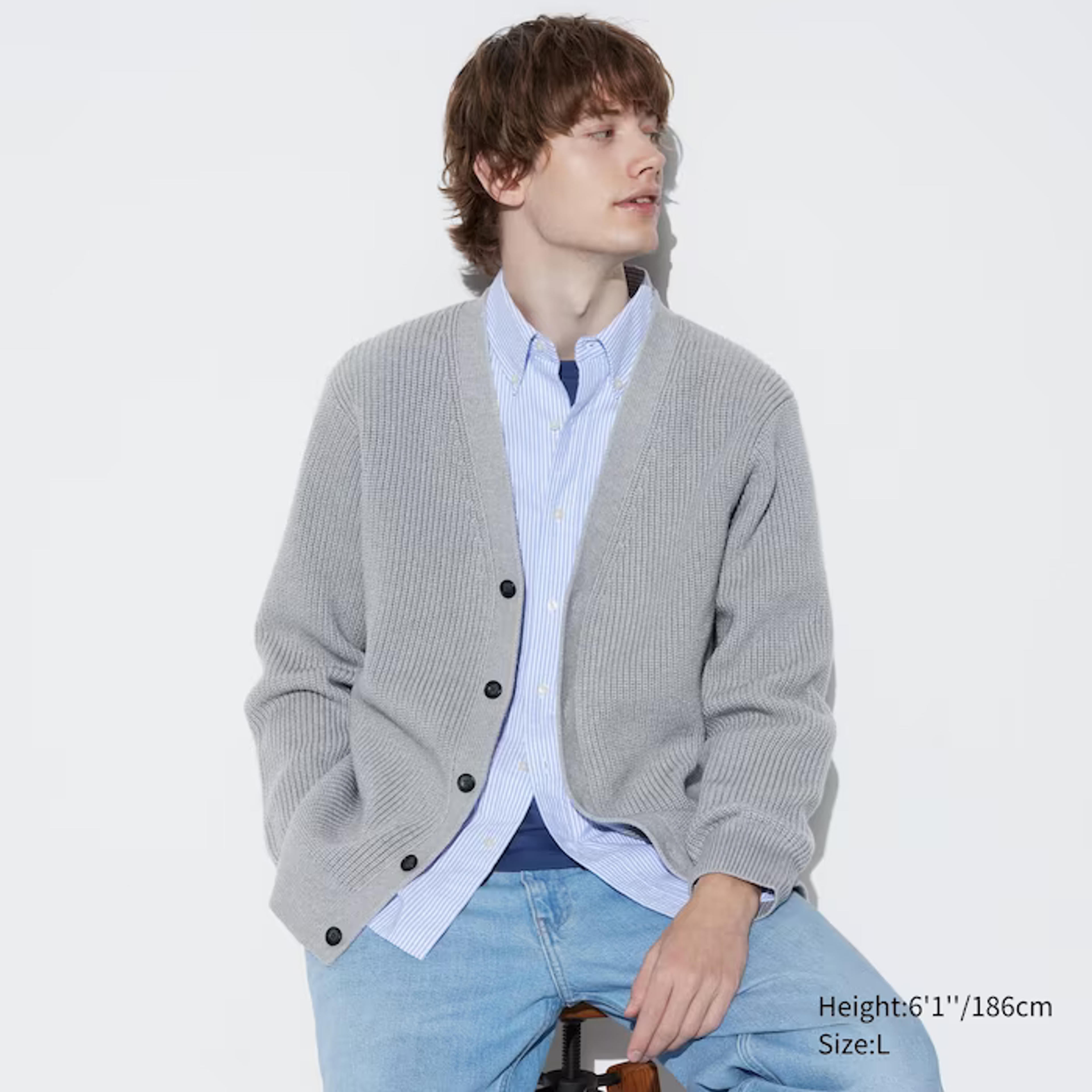 Middle Gauge V-Neck Cardigan | UNIQLO US