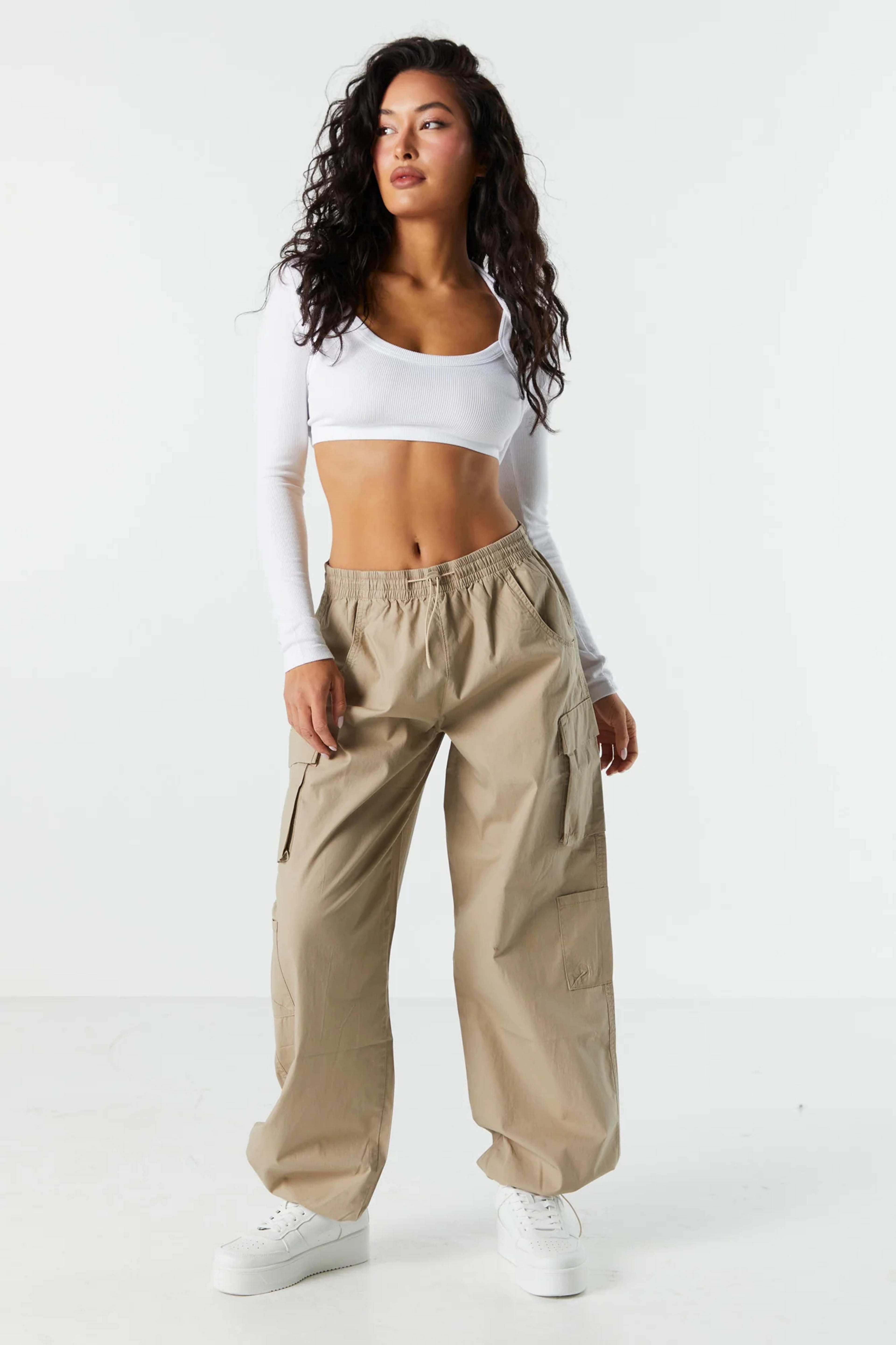 Tan Bungee Cargo Parachute Pant – Urban Planet