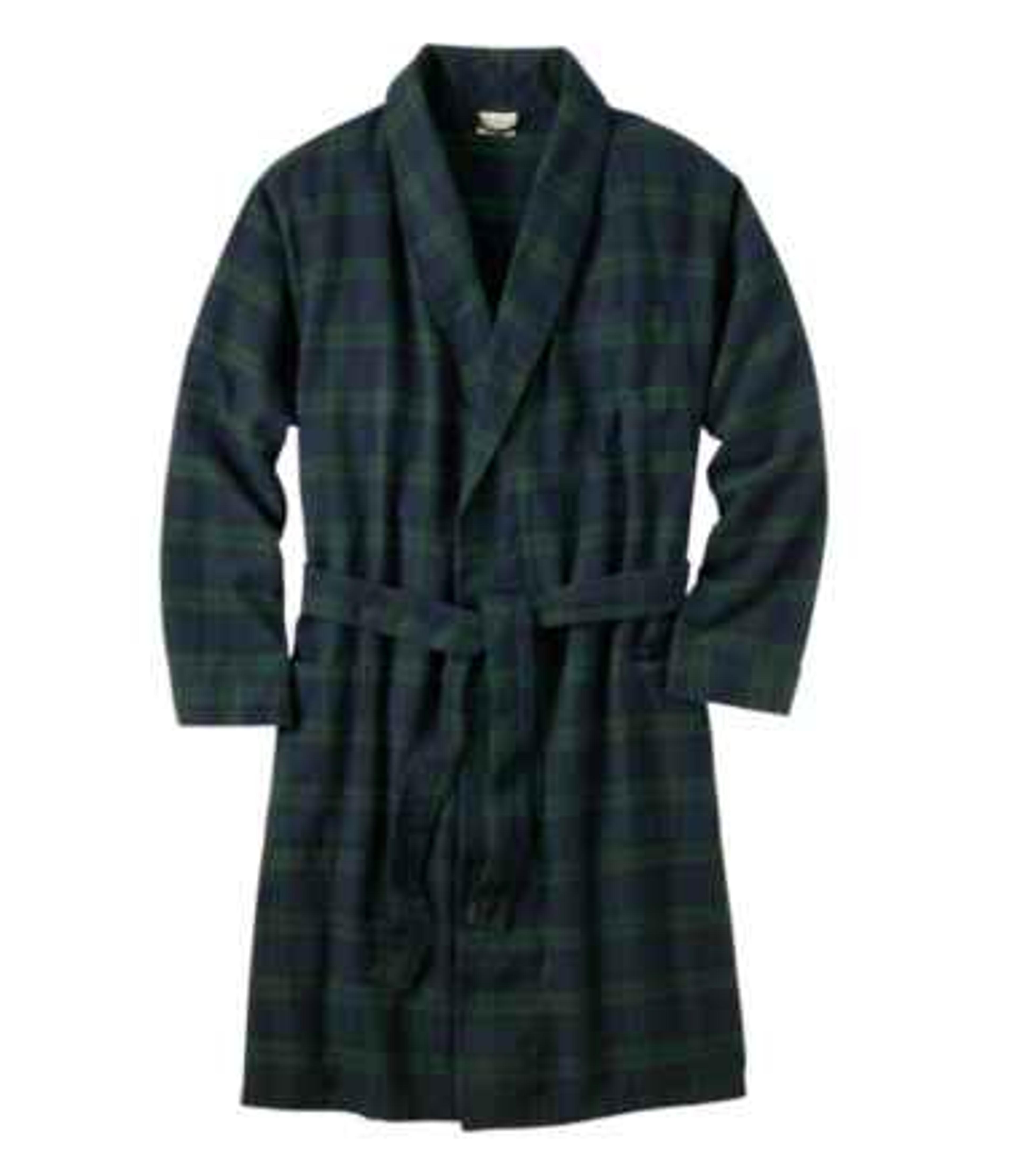 Men's Scotch Plaid Flannel Robe, Sherpa-Lined at L.L. Bean