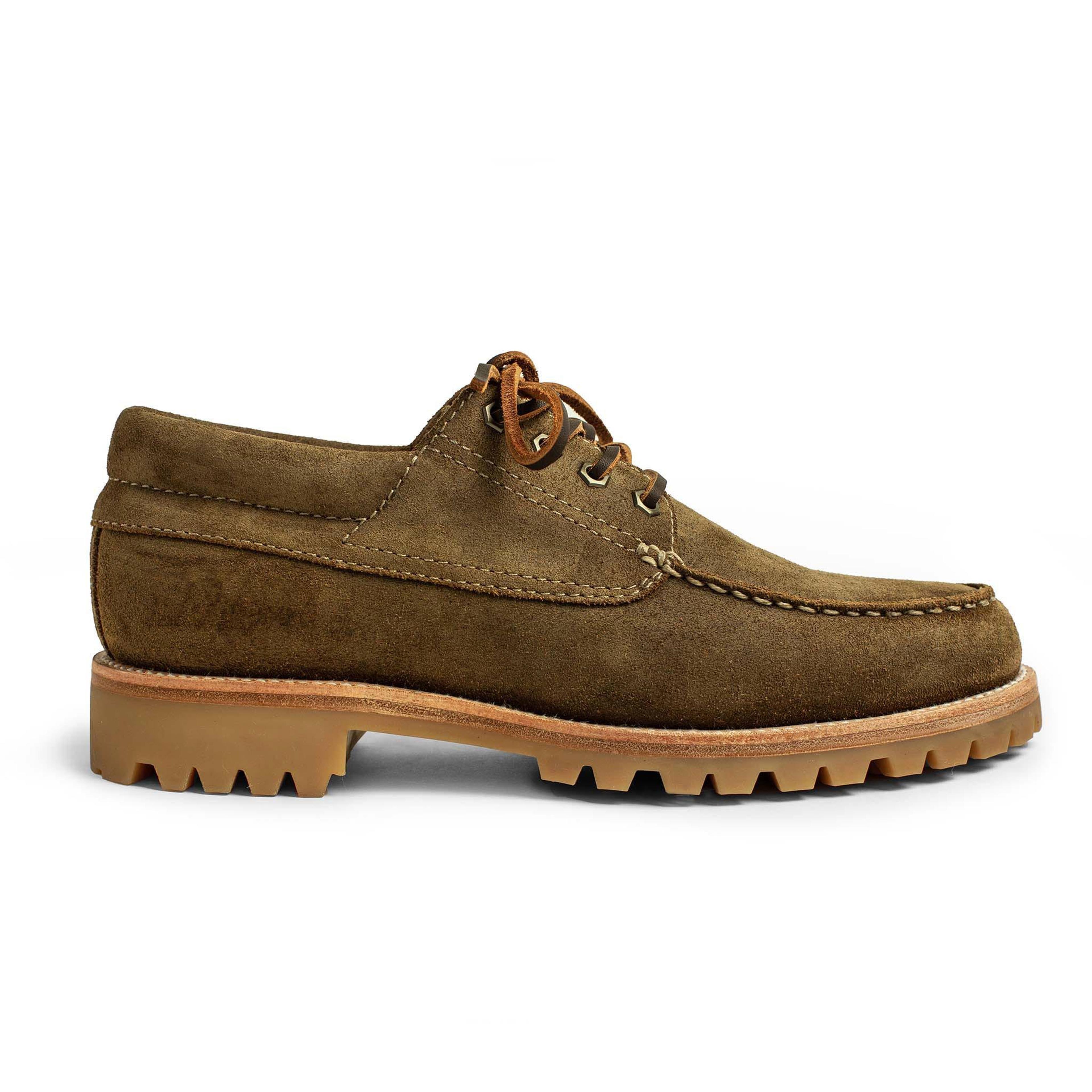 The Ridge Moc in Golden Brown Waxed Suede | Taylor Stitch
