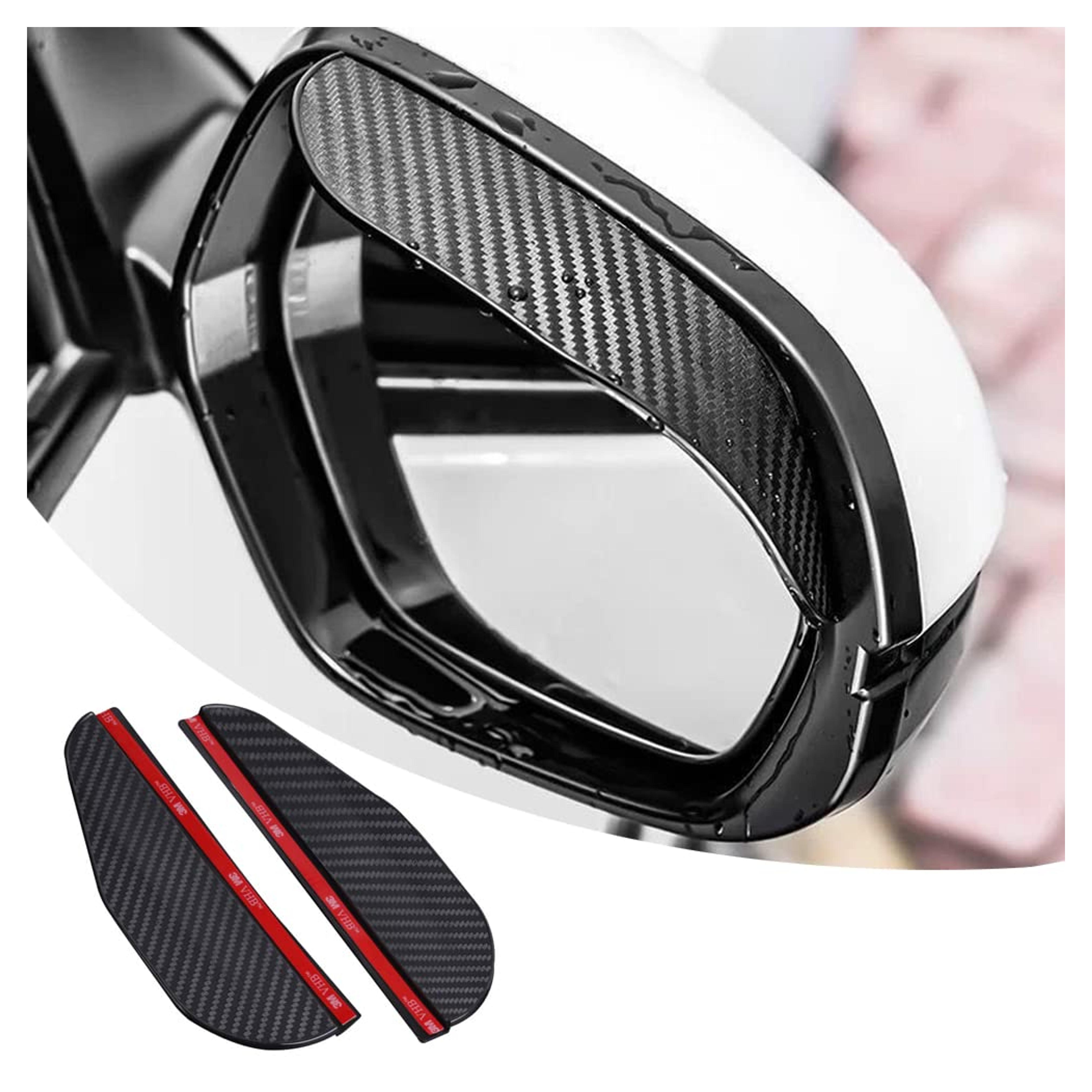 Pincuttee Mirror Rain Visor Eyebrow, Side Mirror Visor Rain Guards,Side Mirror Covers for Car Uniservial Fit 2 Pack