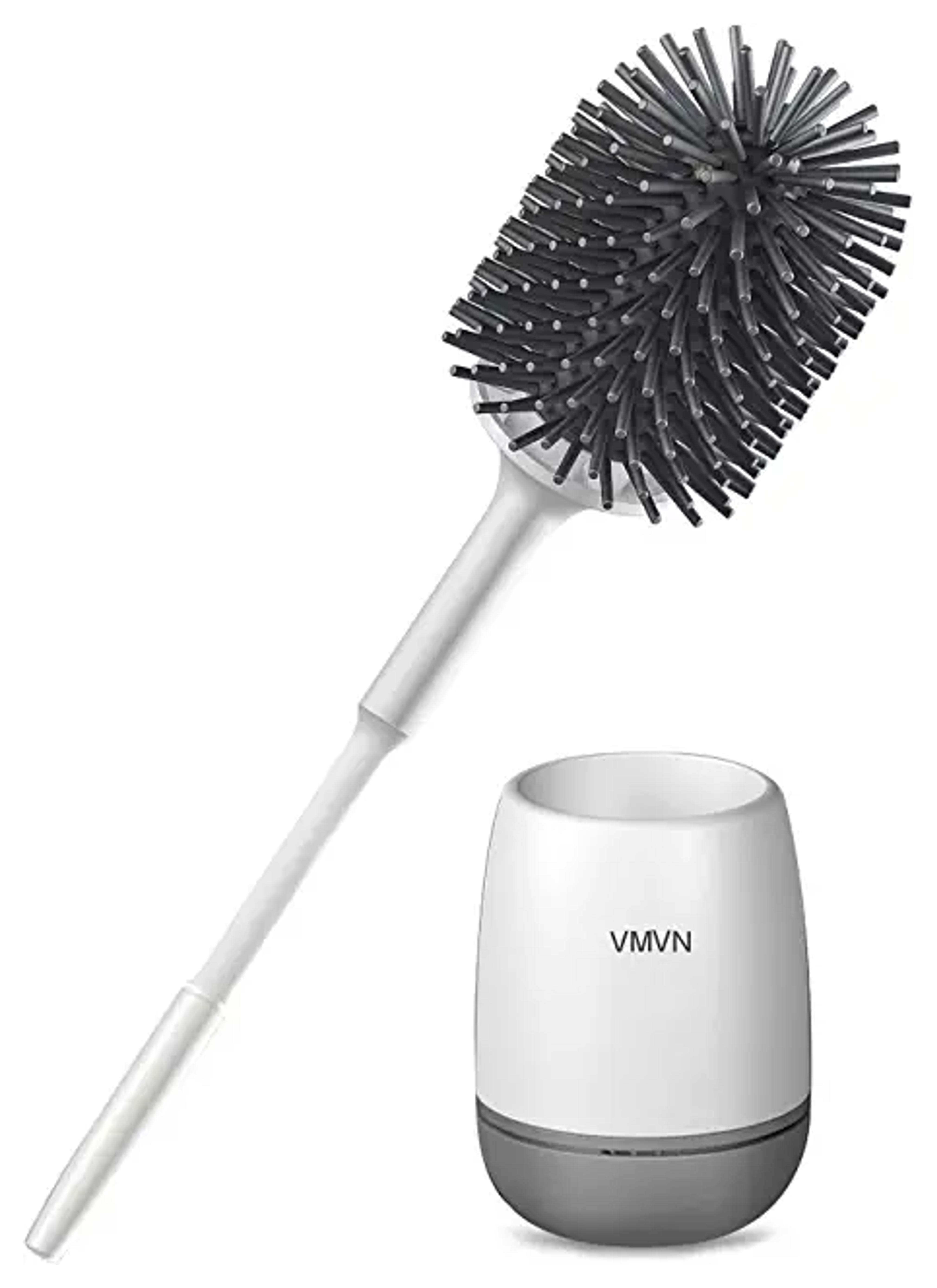 Amazon.com: VMVN Toilet Bowl Brush and Holder,Compact Toilet Cleaner Brush Set for Bathroom Deep Cleaning ,Silicone Bristles Toilet Scrubber,Floor Standing : Health & Household