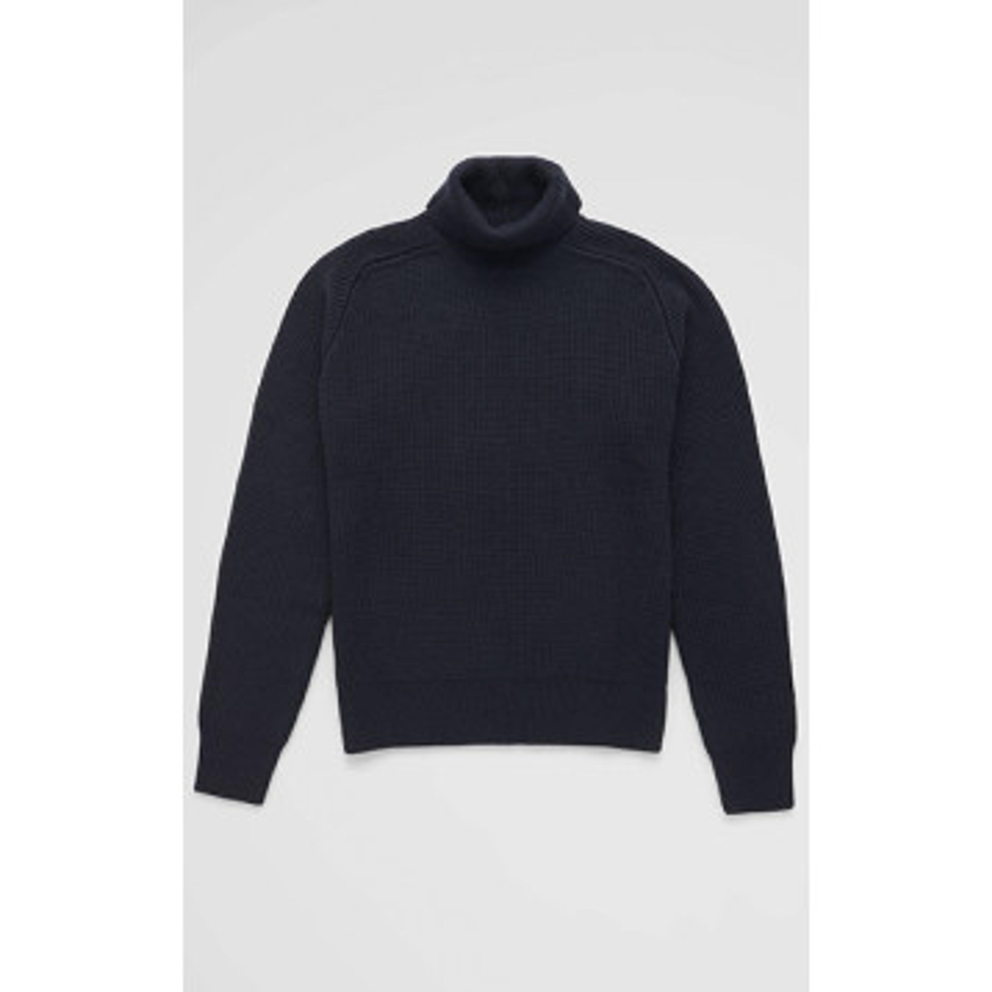 Navy - English Rib Turtleneck