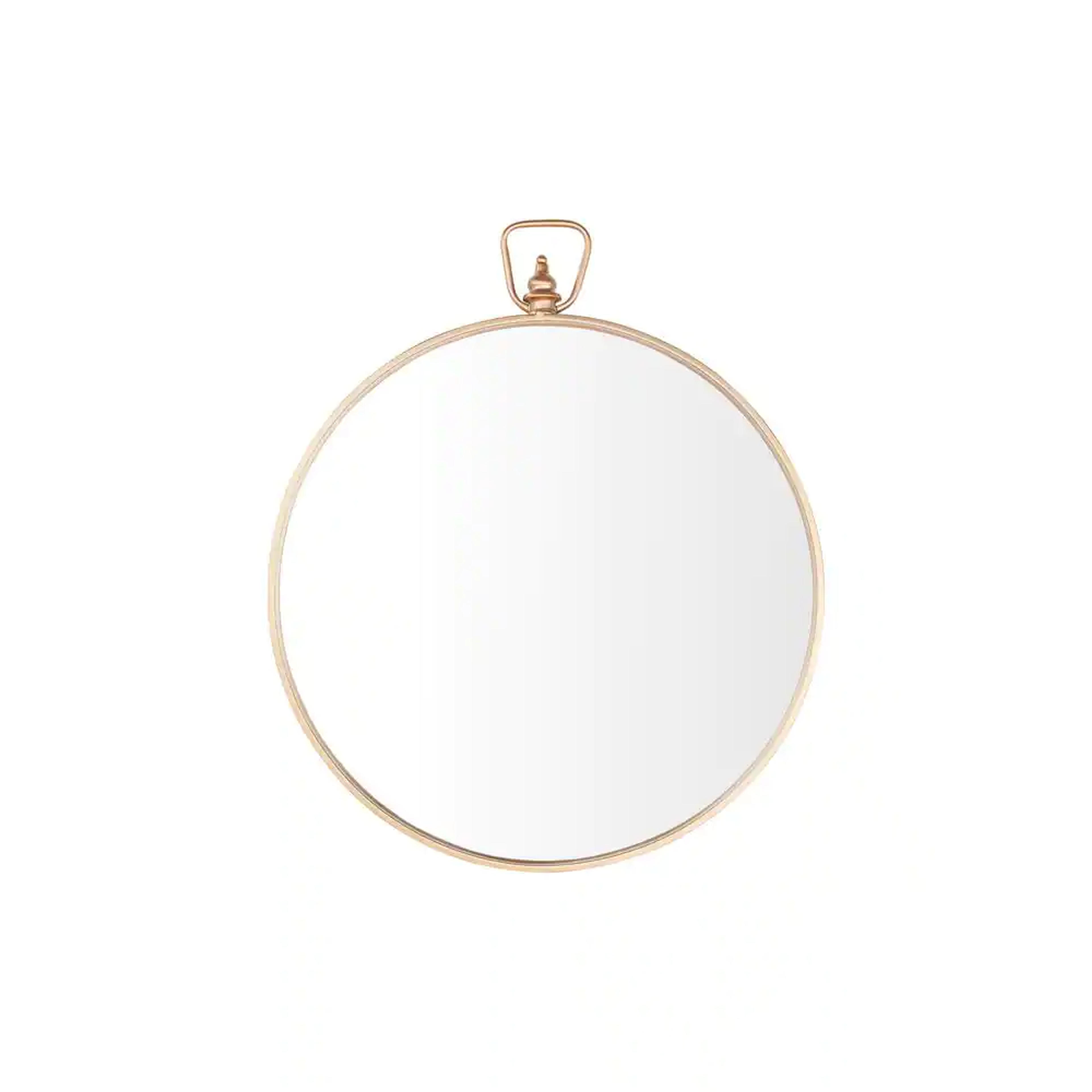 StyleWell Medium Round Gold Classic Accent Mirror with Handle (28 in. Diameter) 17MJ0173-777 - The Home Depot
