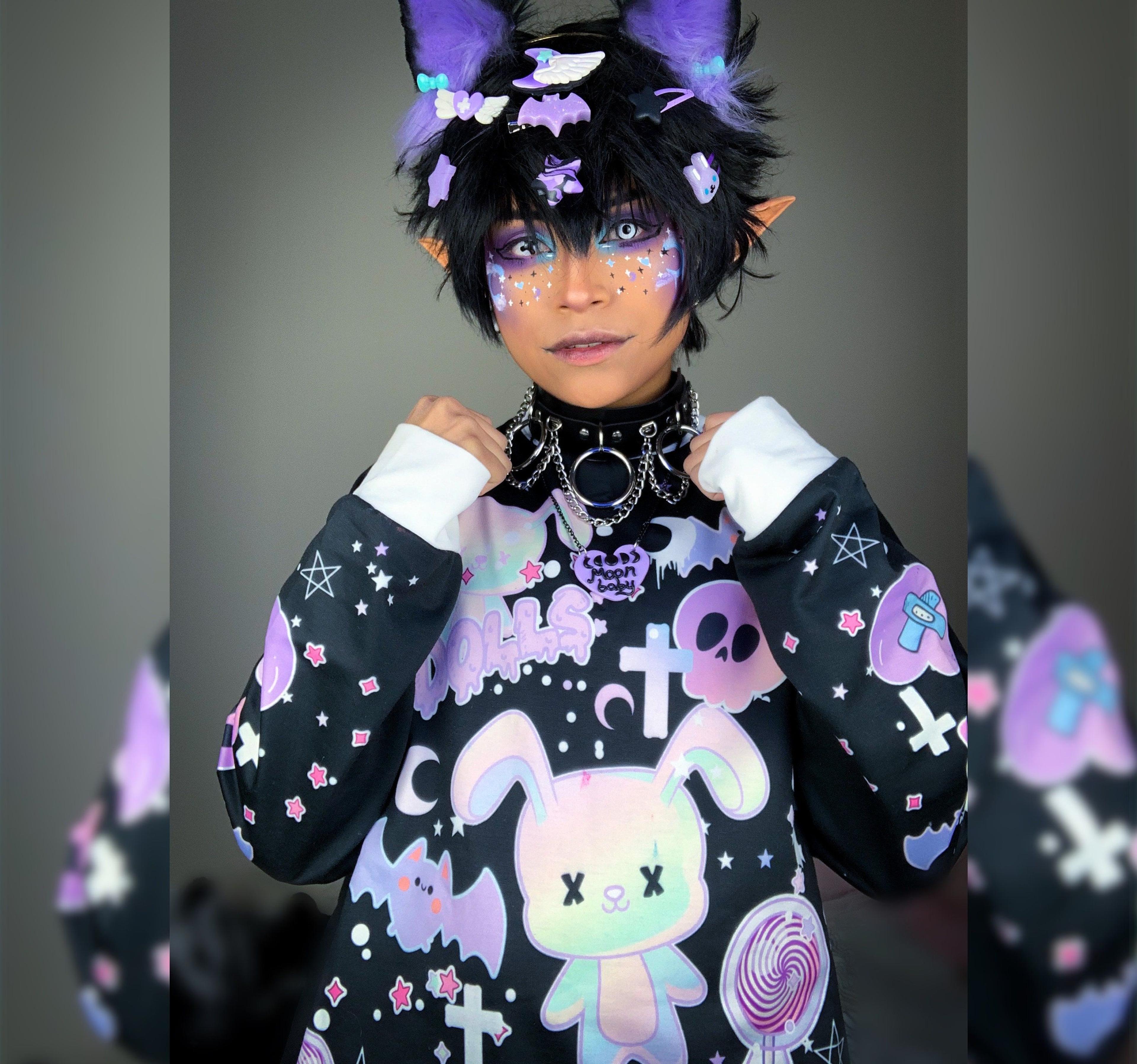 Yami Kawaii - Pastel goth sweatshirt - Kawaii clothing - Kawaii sweatshirt - Yami kawaii clothing - Pastel goth - Oversized sweatshirt