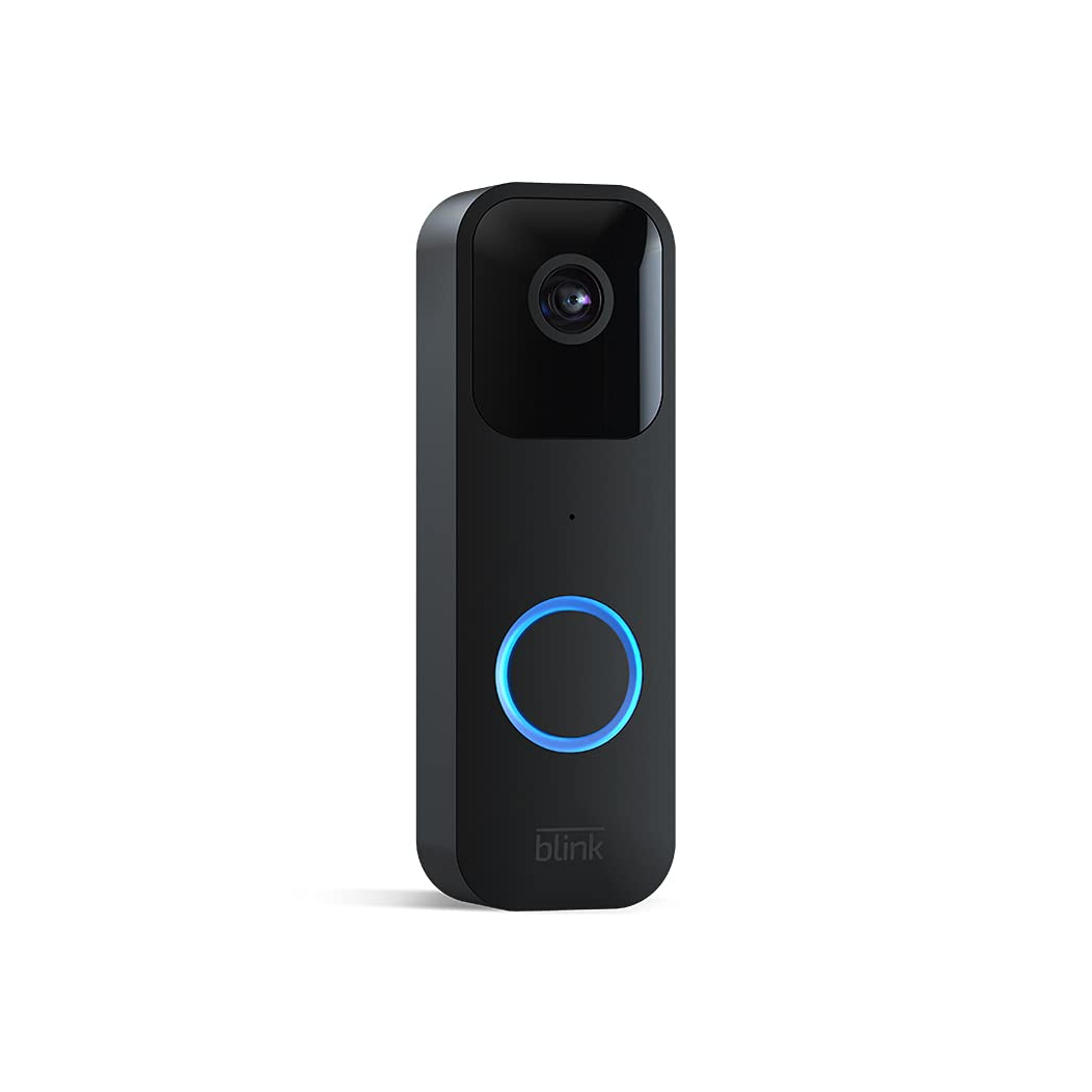 Blink Video Doorbell | Two-way audio, HD video, motion and chime app alerts and Alexa enabled — wired or wire-free (Black)