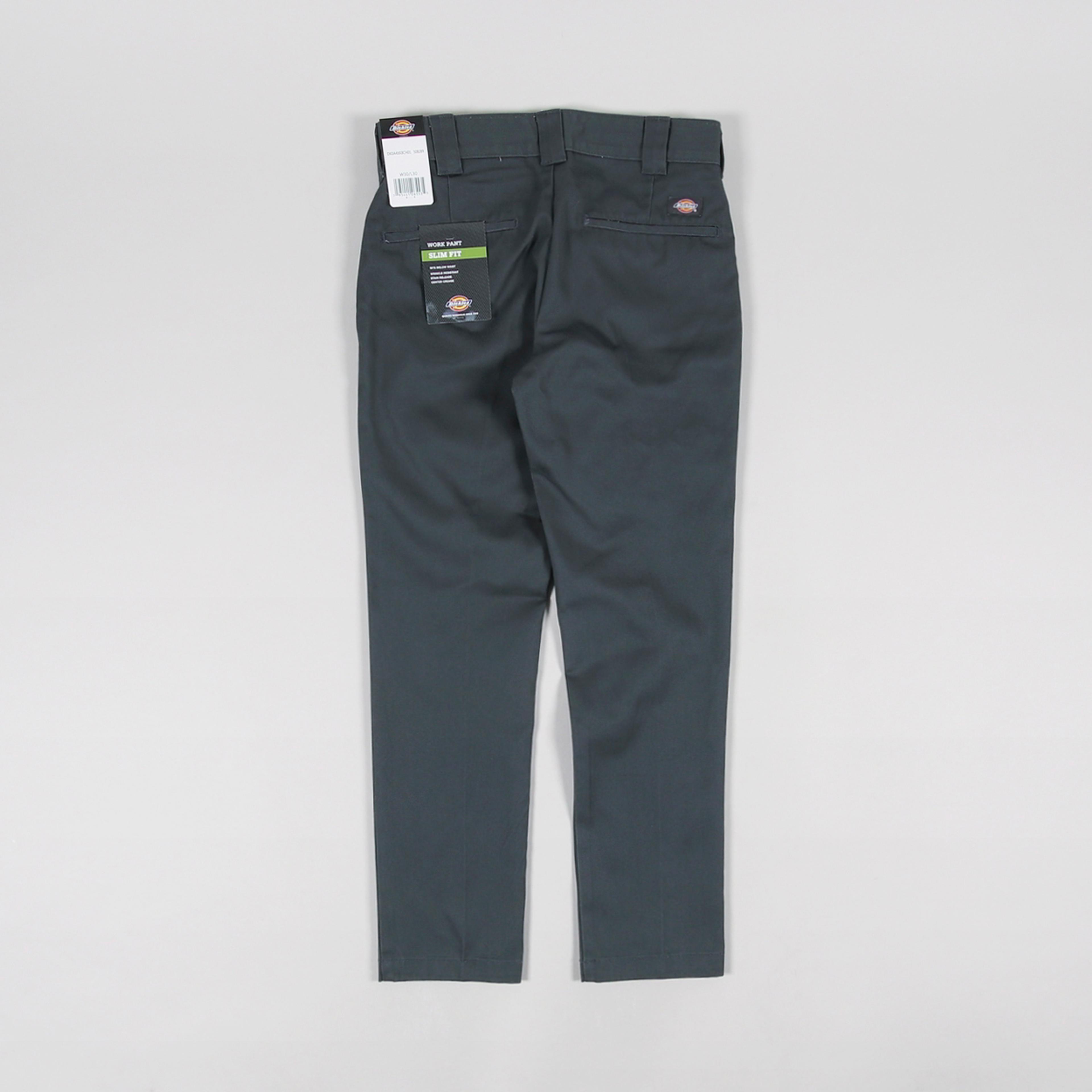 Dickies Mens 872 Slim Fit Work Pants Recycled Charcoal Grey