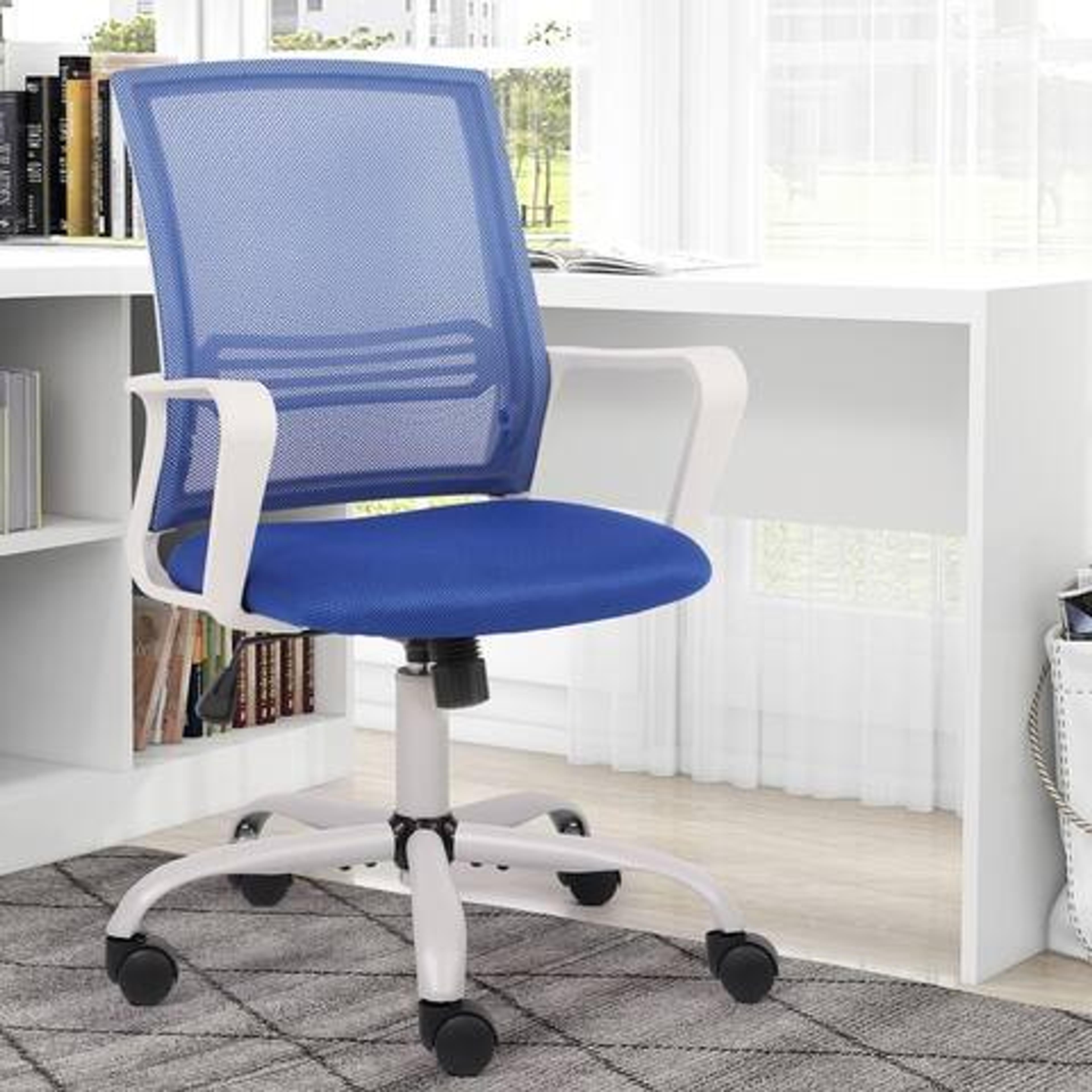 Home Office Chair Computer Task Chair Adjustable Desk Chair With Swivel Casters For Office Leisure