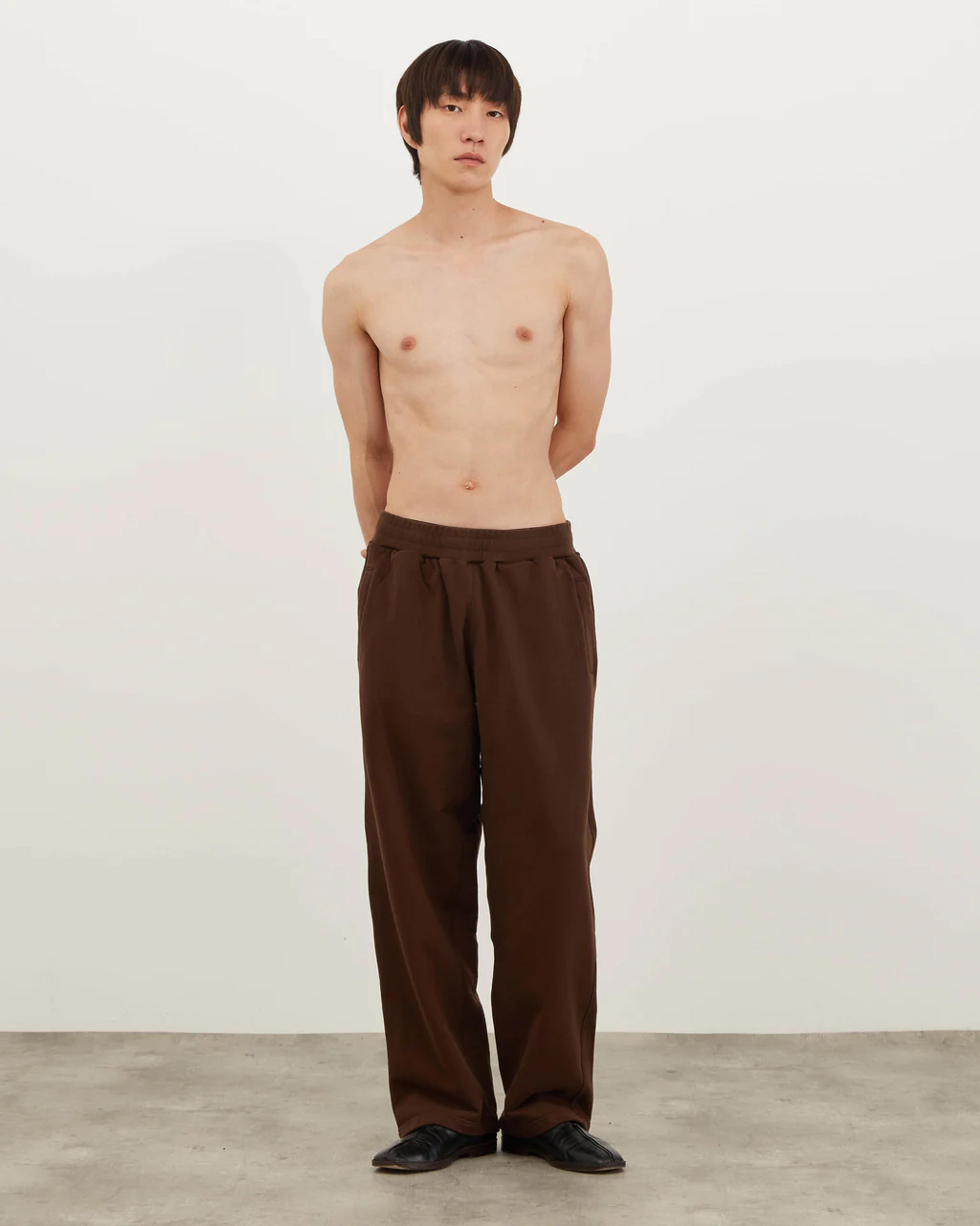 Straight Leg Sweatpants - Coffee Brown