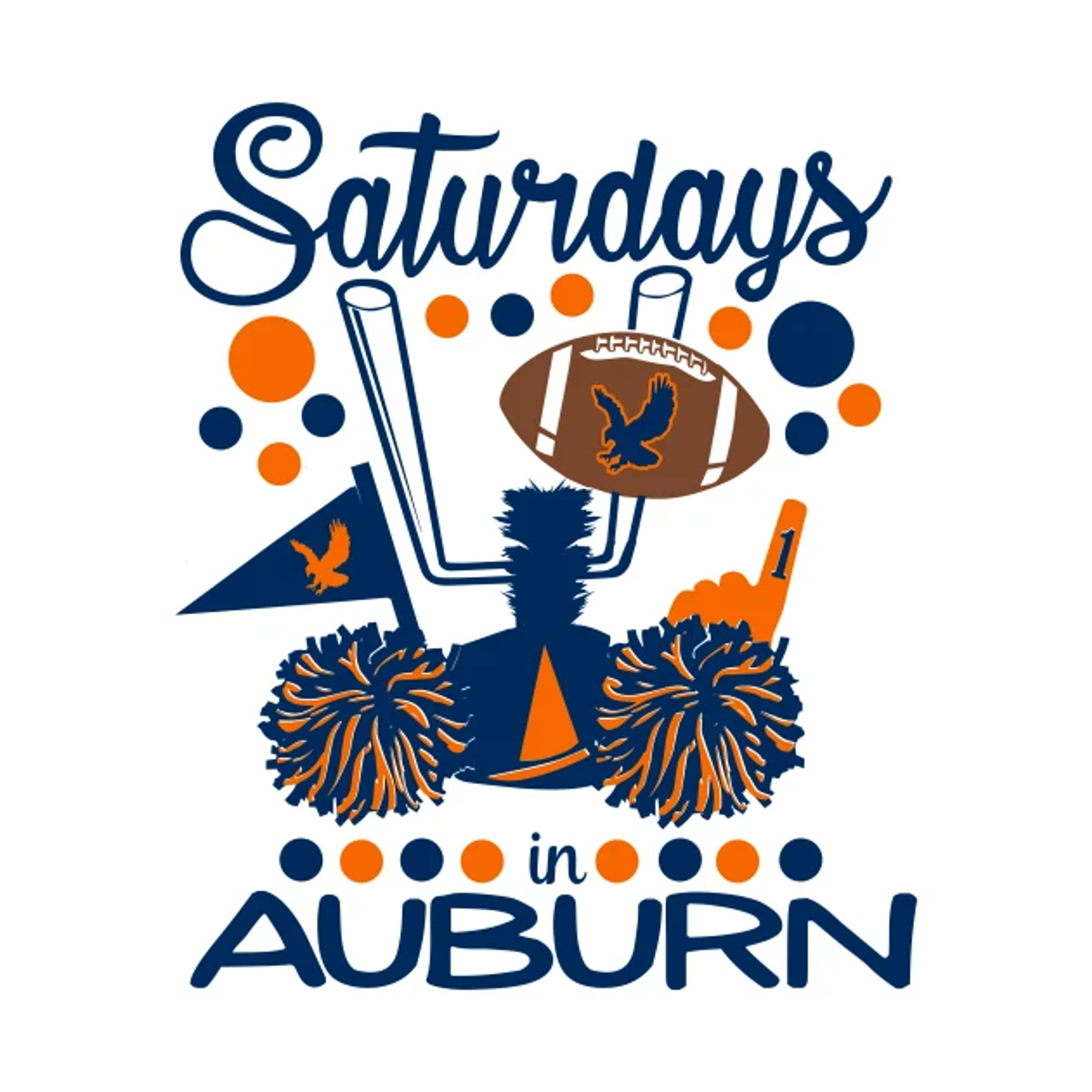 Saturdays in Auburn - Gameday Shirt - Auburn Tigers - T-Shirt | TeePublic