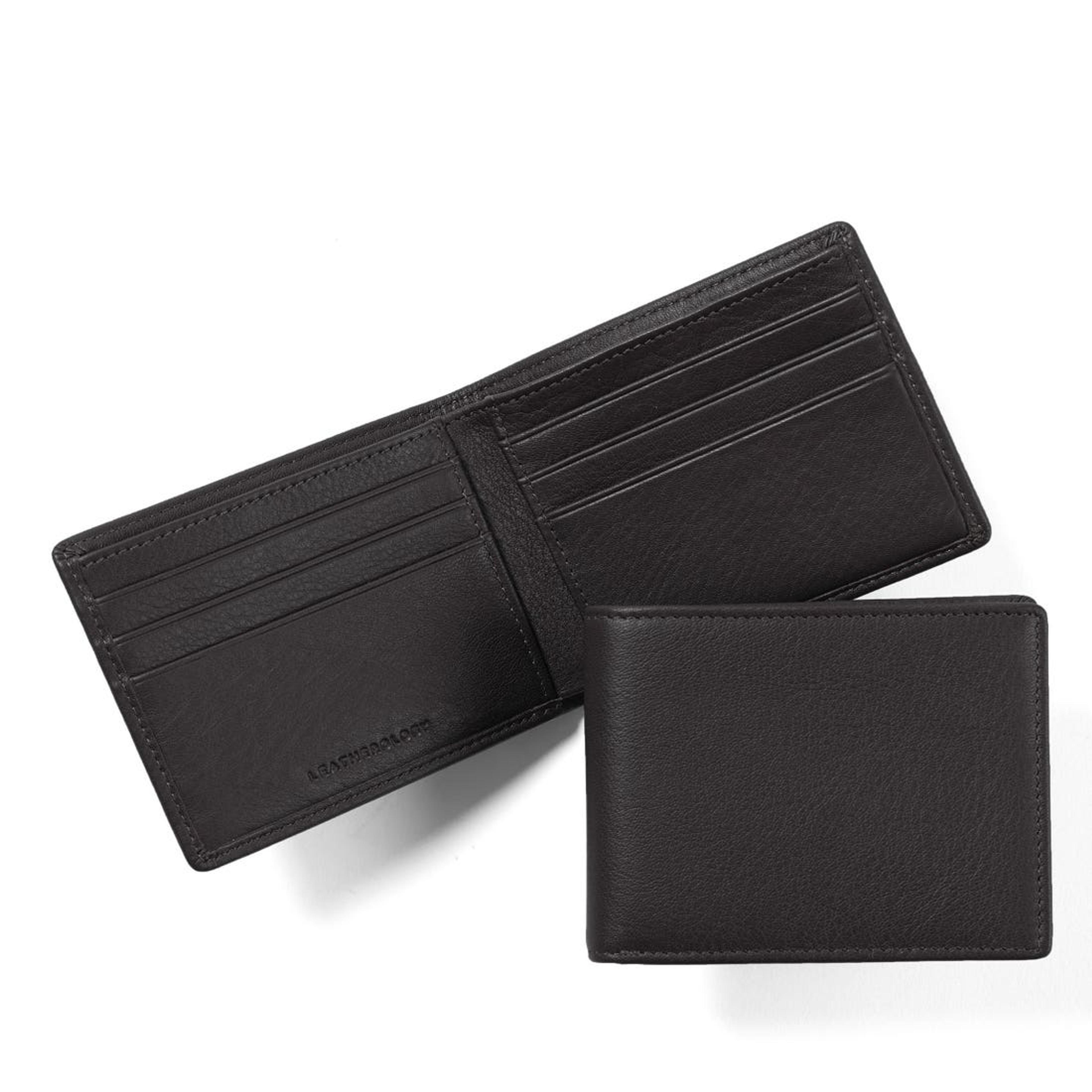 Thin Bifold Wallet | Full grain leather Black Onyx