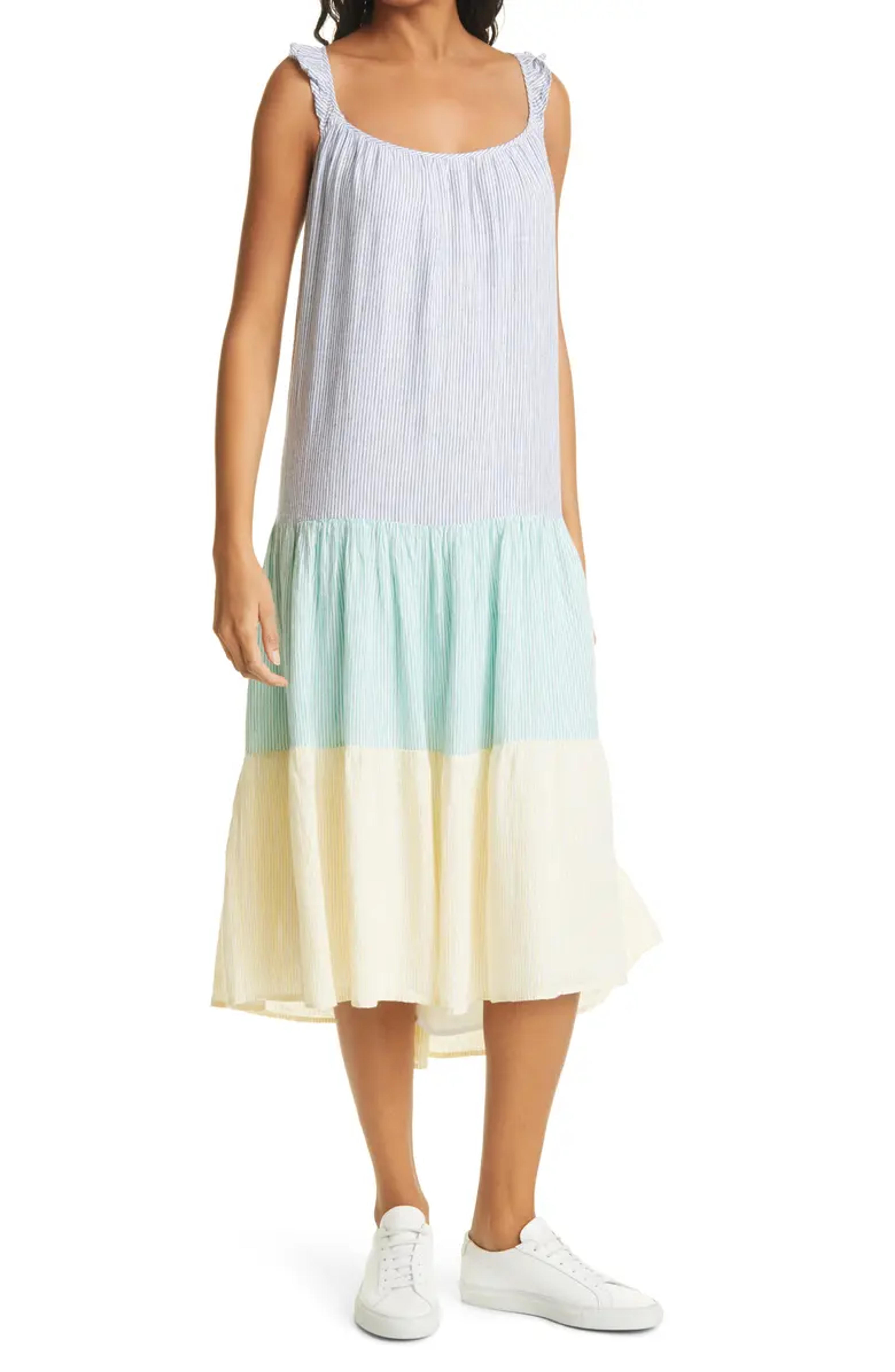 Rails Capri Stripe Linen Blend Dress | Nordstrom