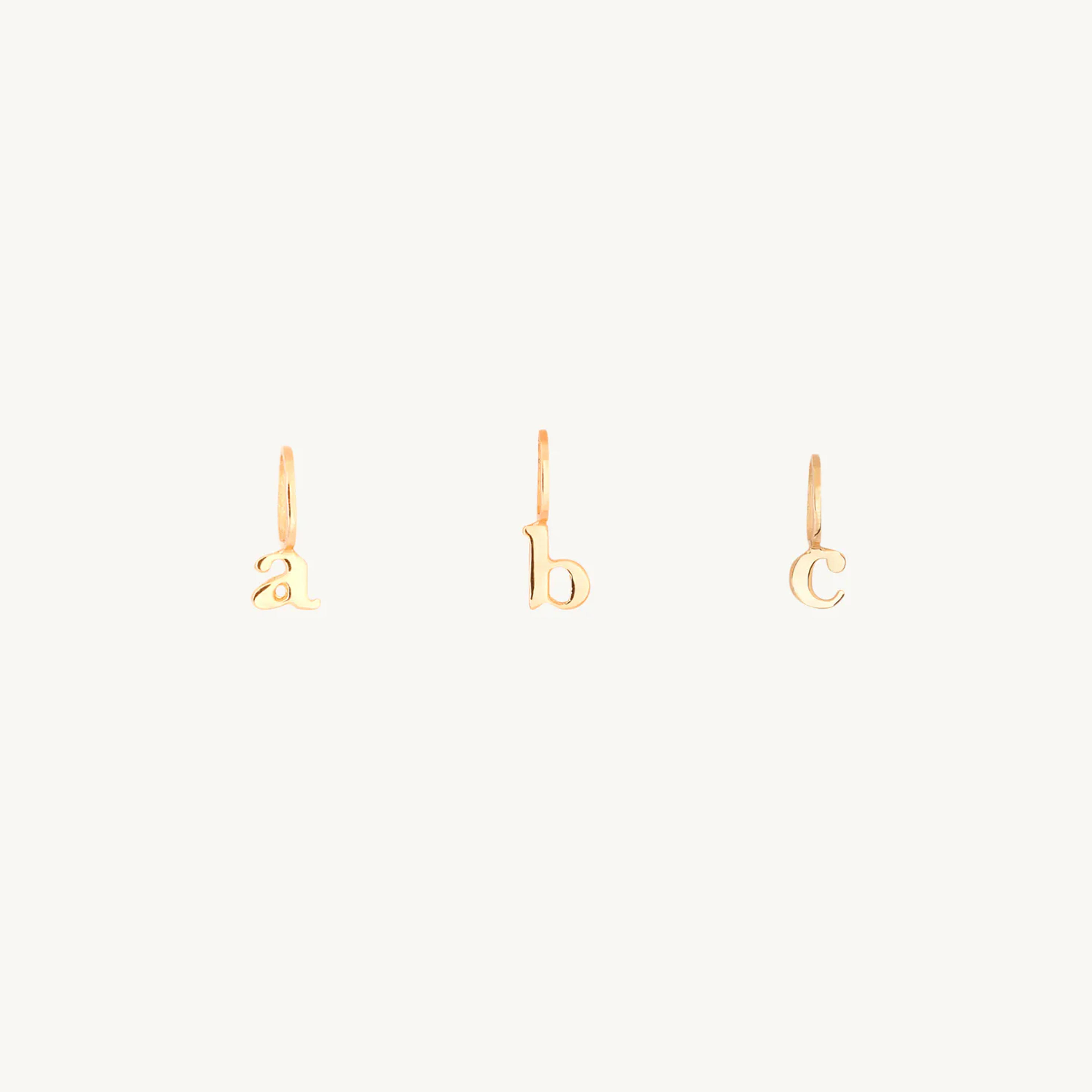 Tiniest Alphabet Charm | Gold Charm | Catbird Jewelry