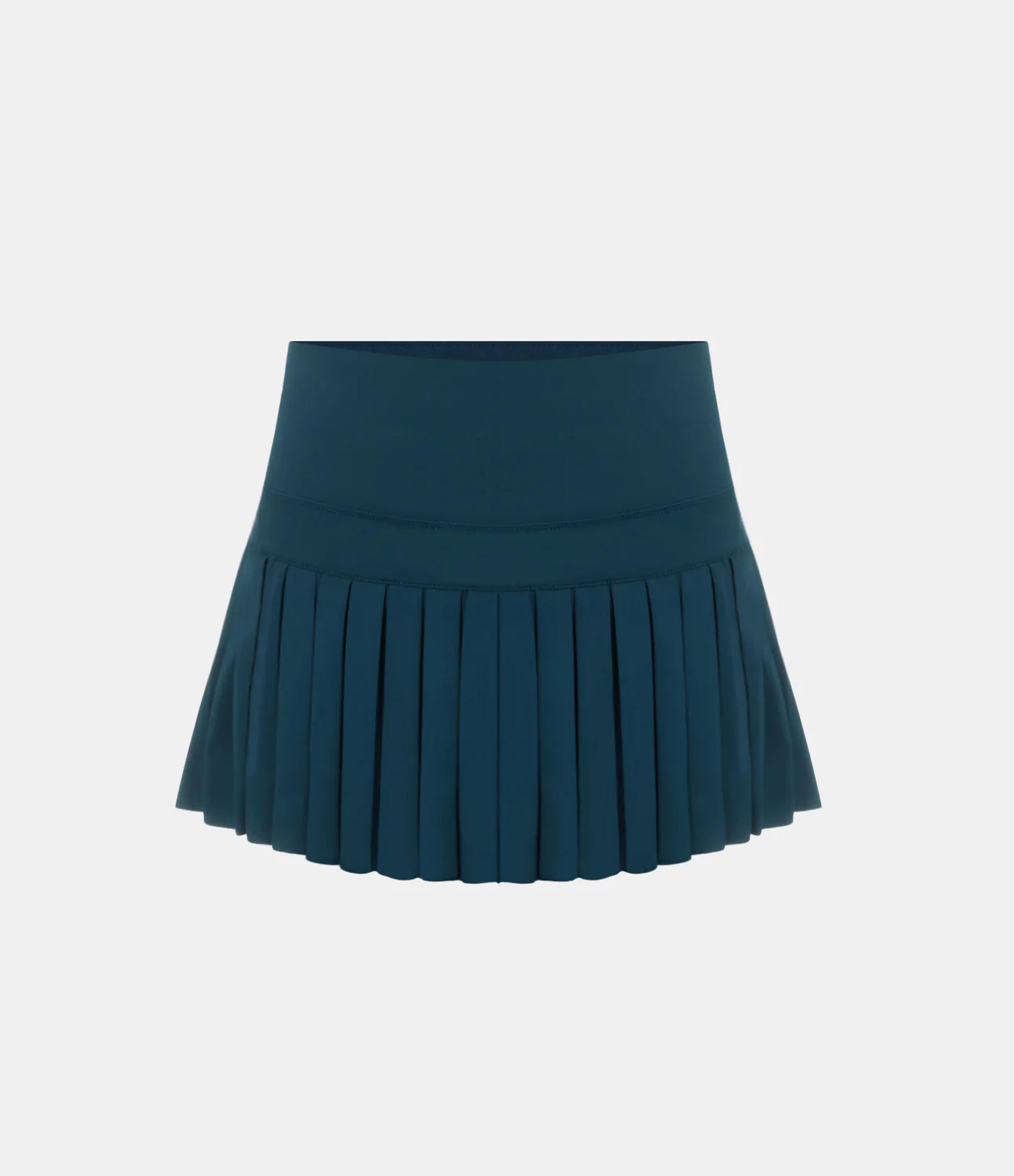 Everyday 2-in-1 Mid Rise Side Pocket Pleated Tennis Skirt - Oxford Blue / M