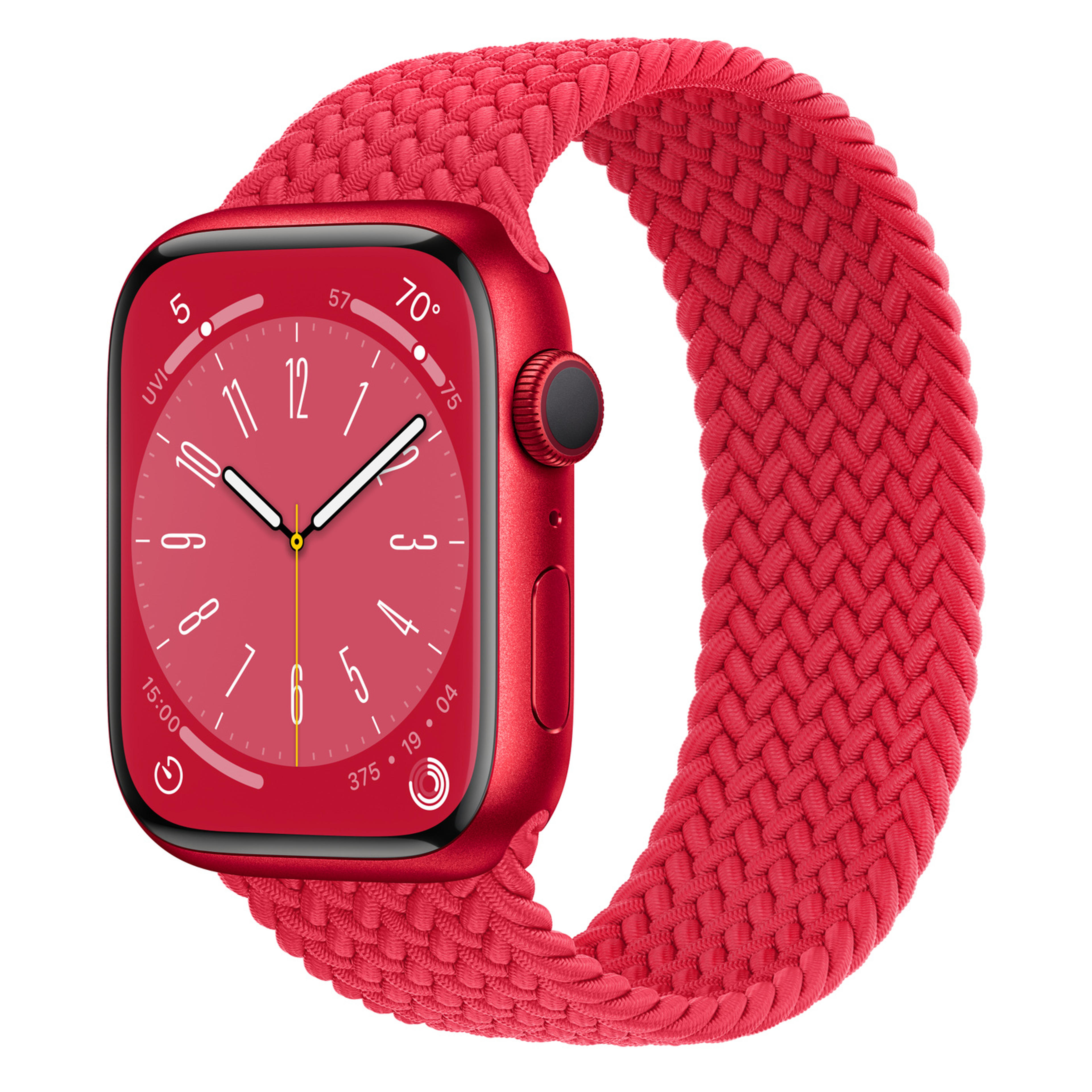 (PRODUCT)RED Aluminum Case with Braided Solo Loop - Apple