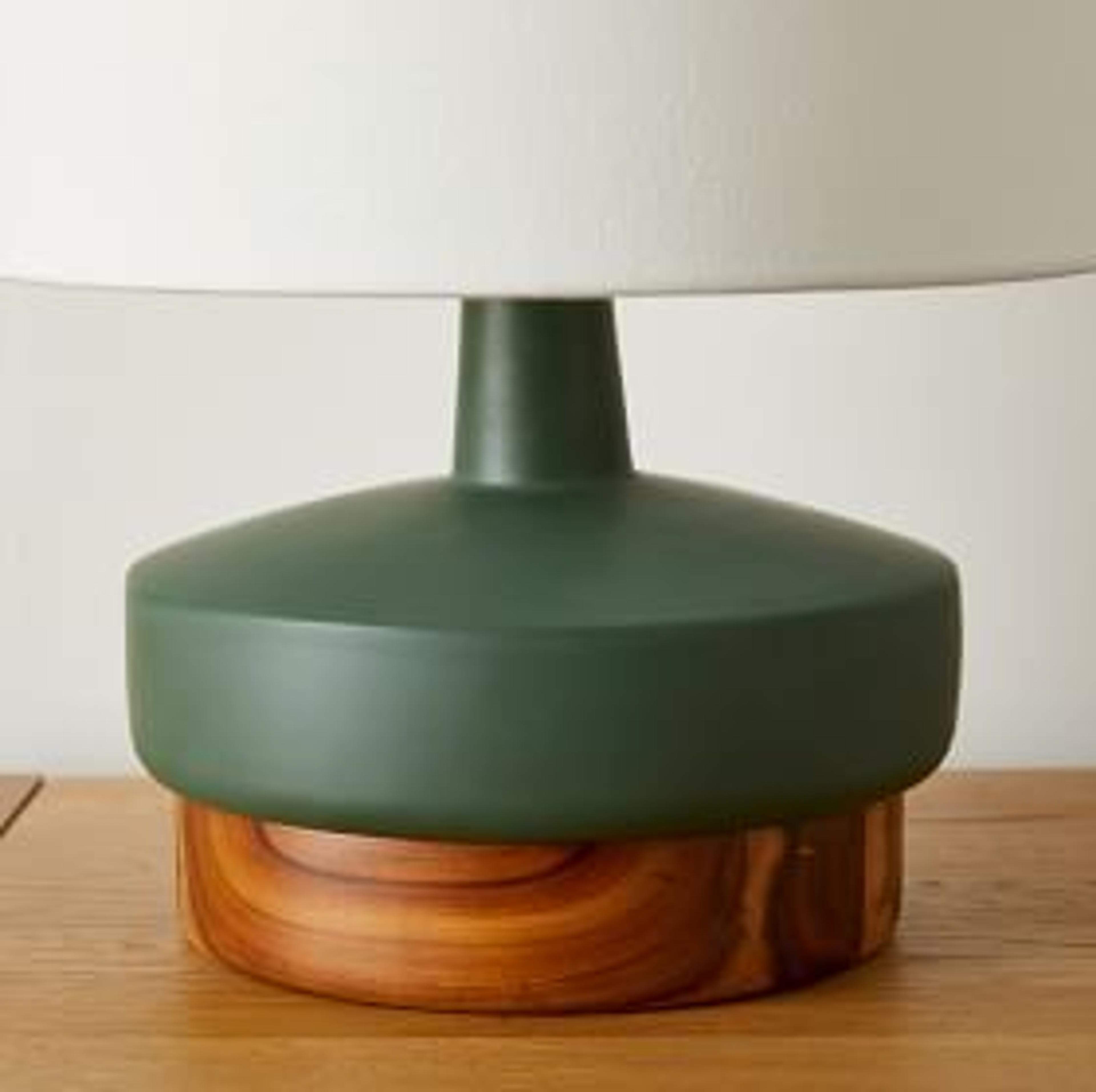 Wood & Ceramic Table Lamp (17") | West Elm