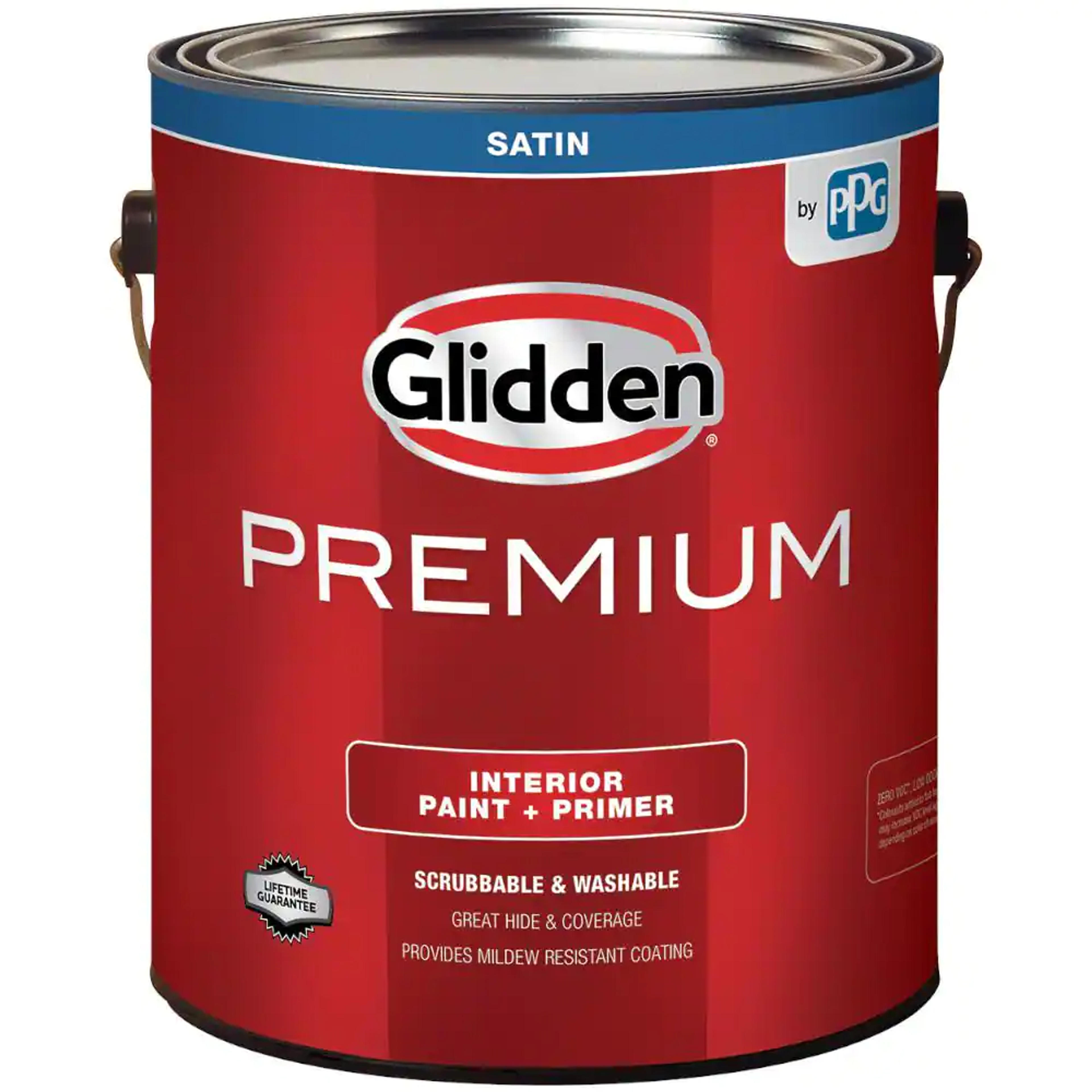 Glidden Premium 1 gal. Base 1 Satin Interior Paint GLN6211N-01 - The Home Depot