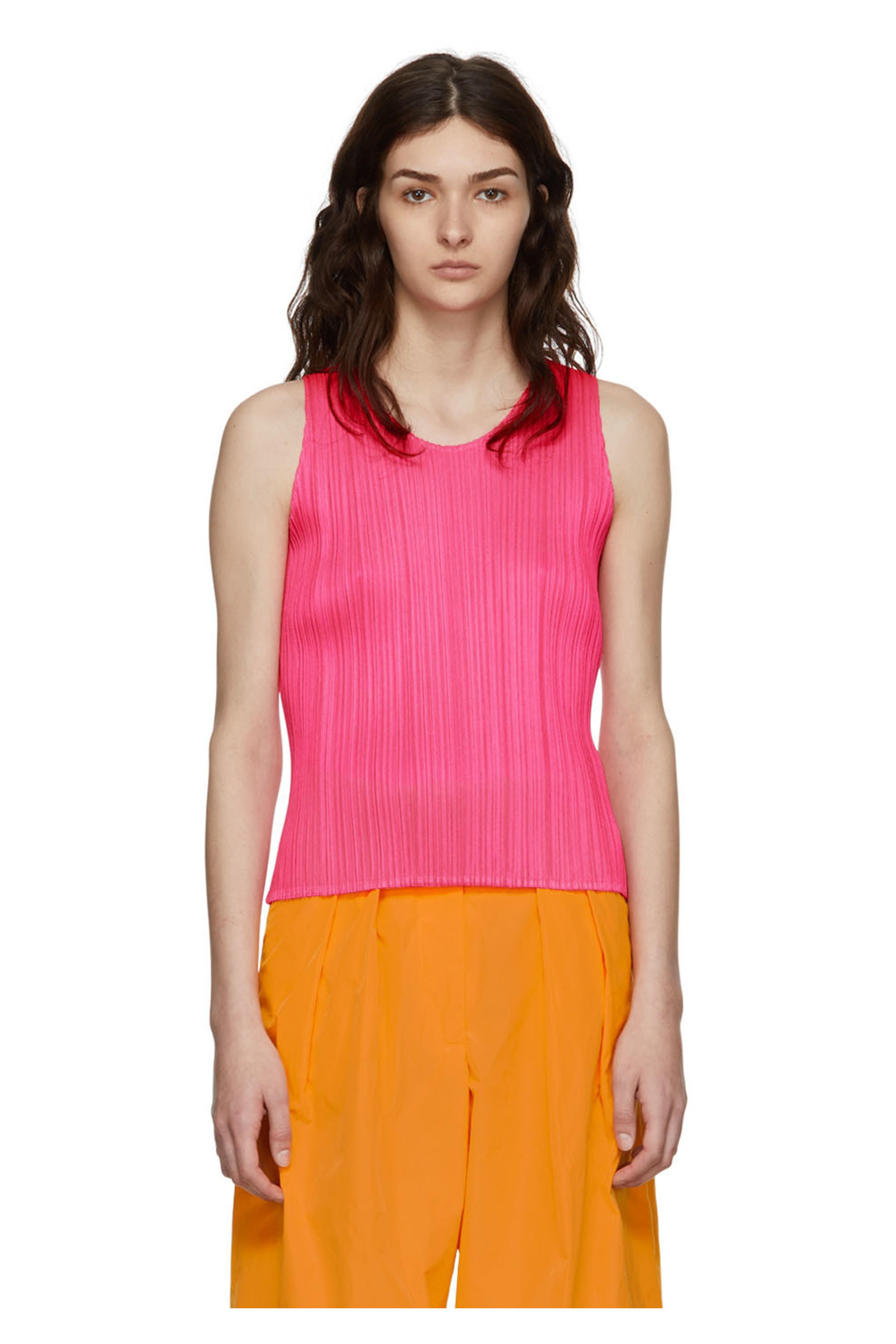 Pleats Please Issey Miyake - Pink Monthly Colors April Tank Top