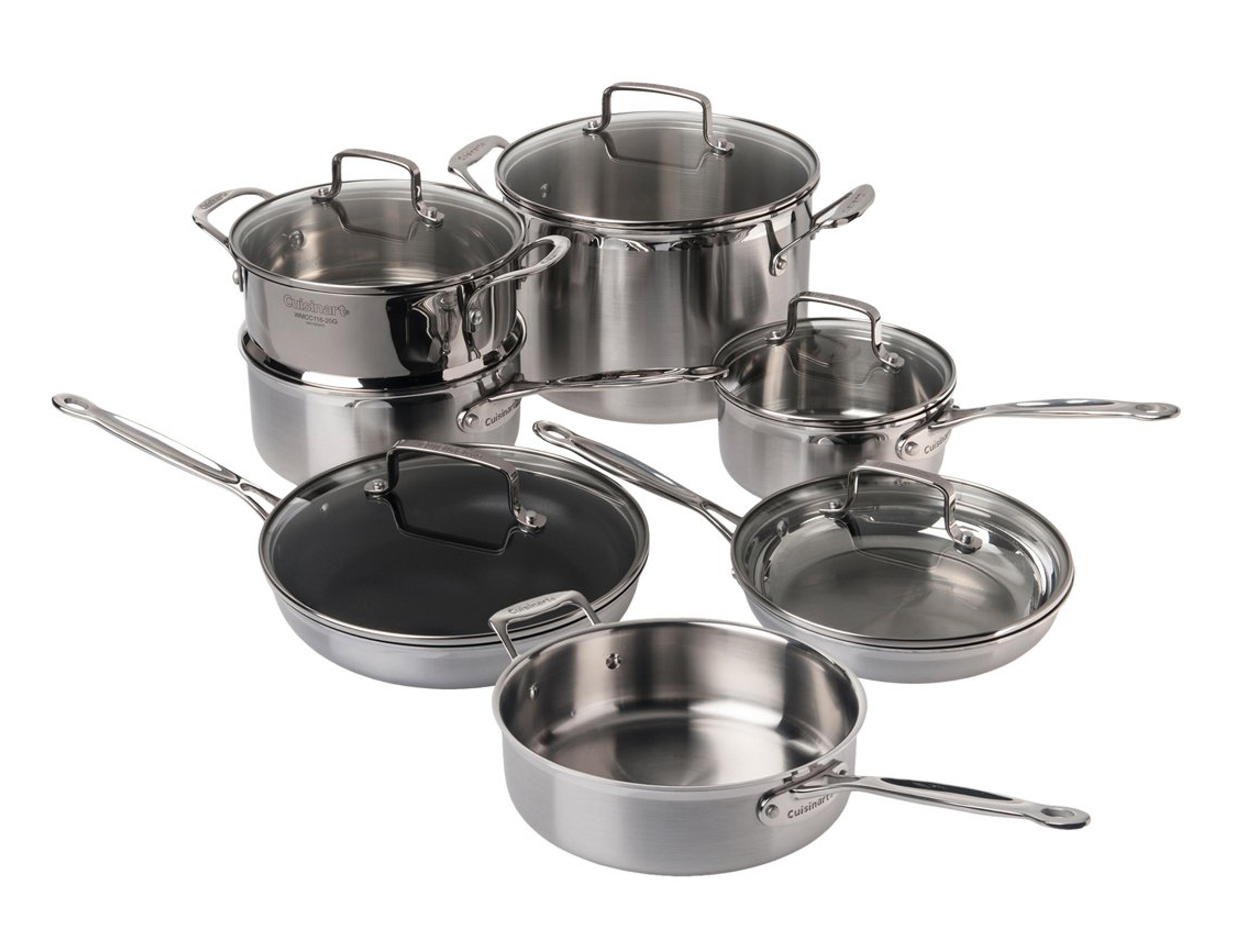 Cuisinart Tri-Ply Stainless Cookware Set (12-Piece) 12 Piece Tri-ply Set, 12-PC