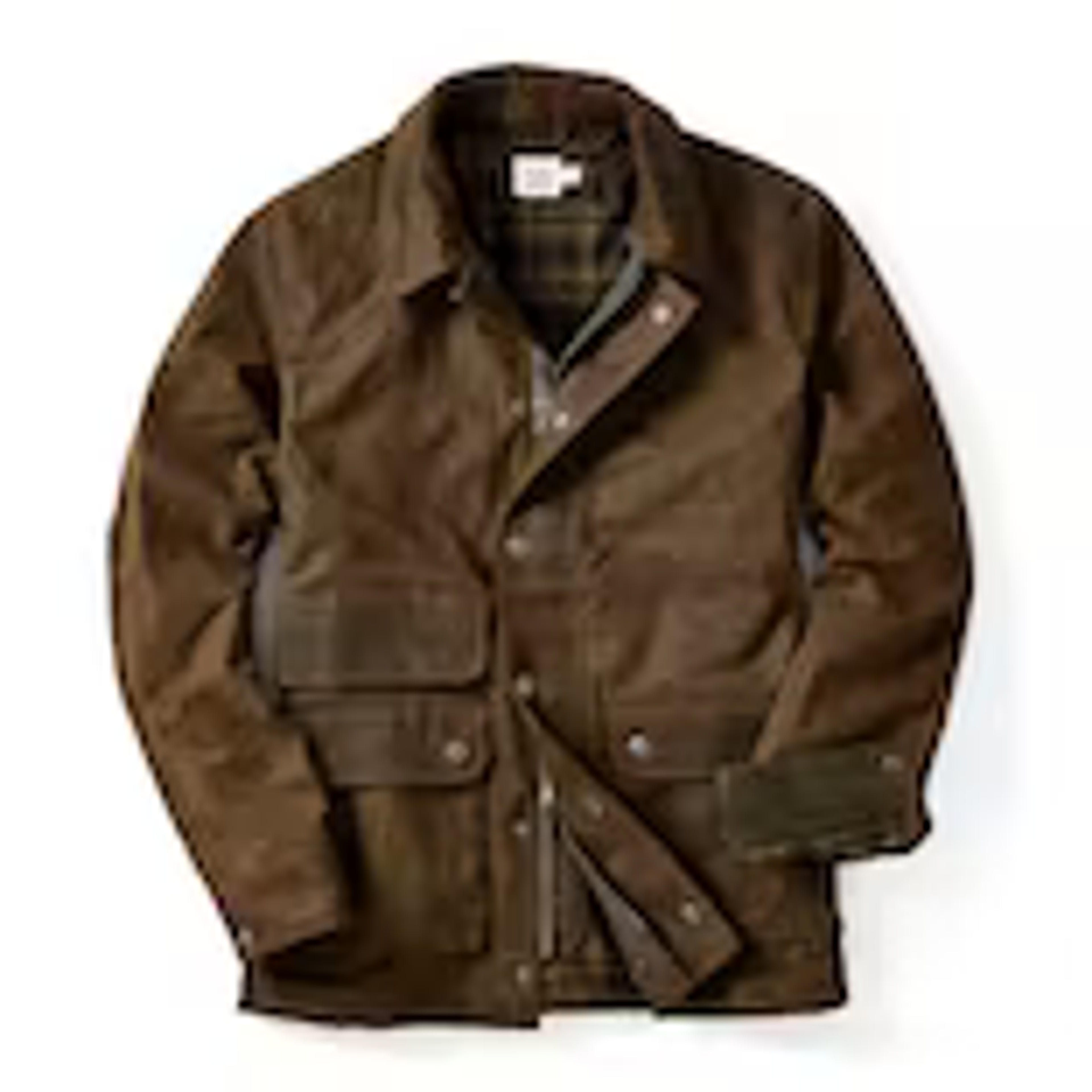 Flint and Tinder - Flannel-Lined Waxed Hudson Jacket (Forest)