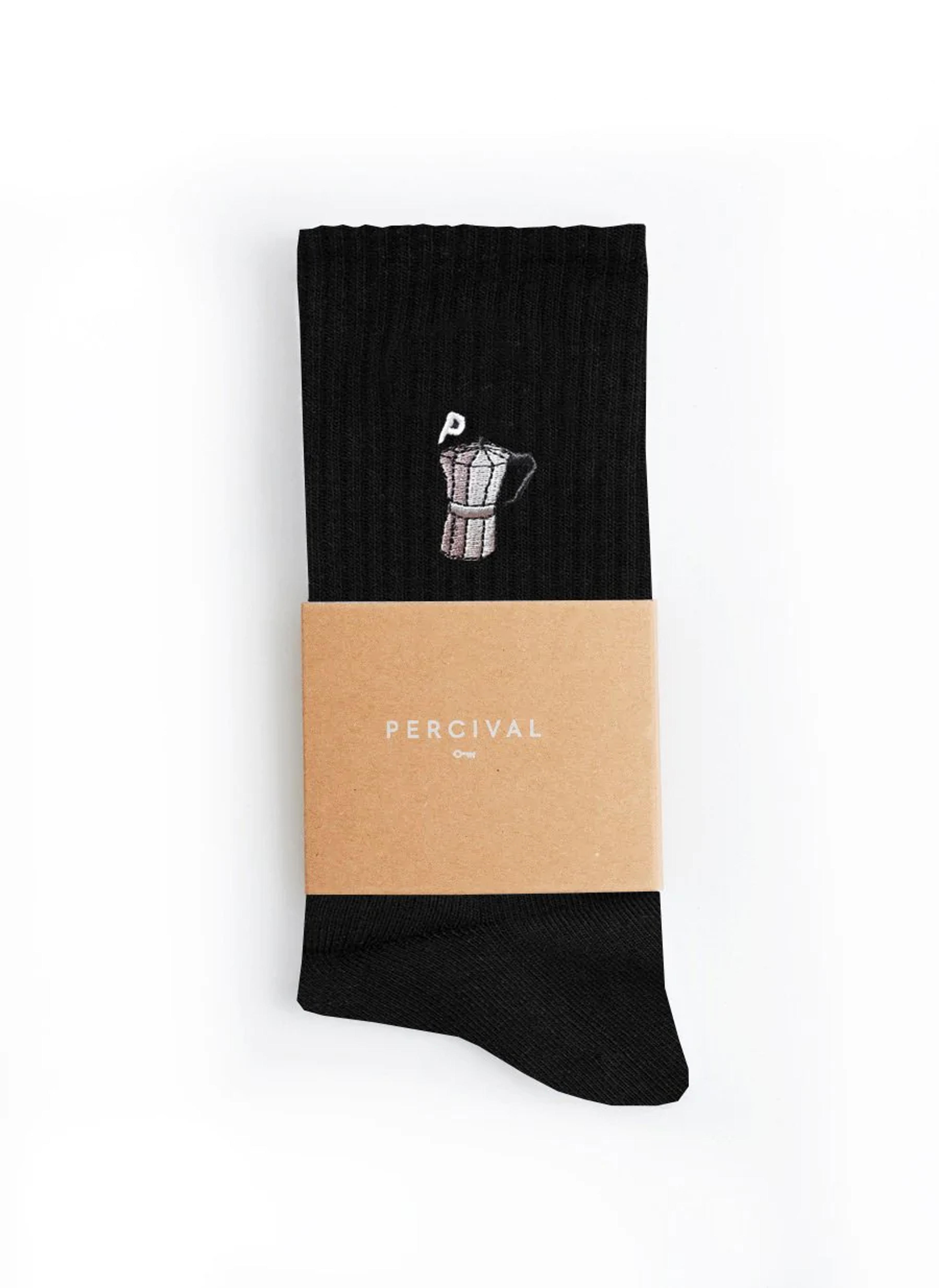 Socks | Percival Moka Espresso | Black - One Size