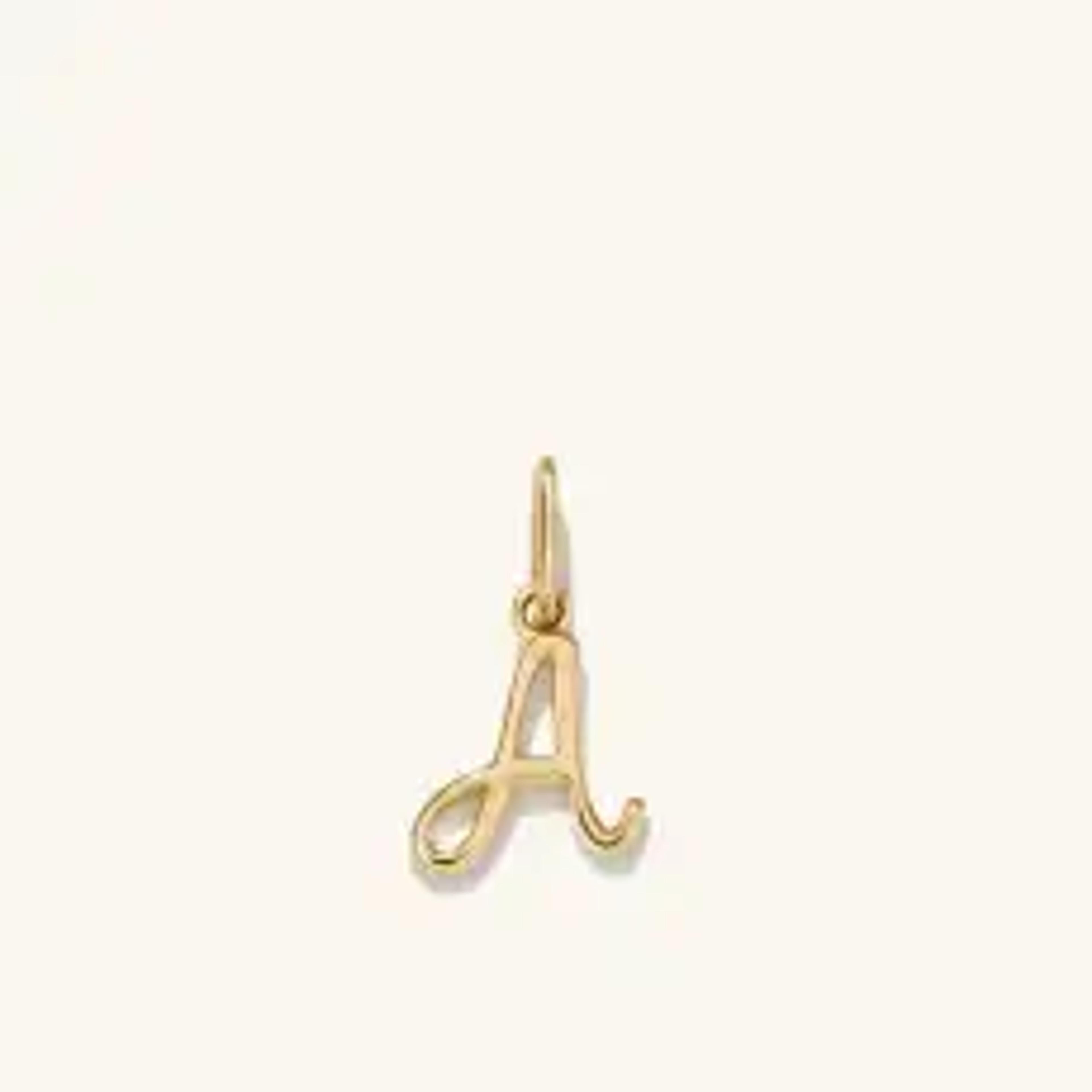 Cursive Letter Charm | Mejuri