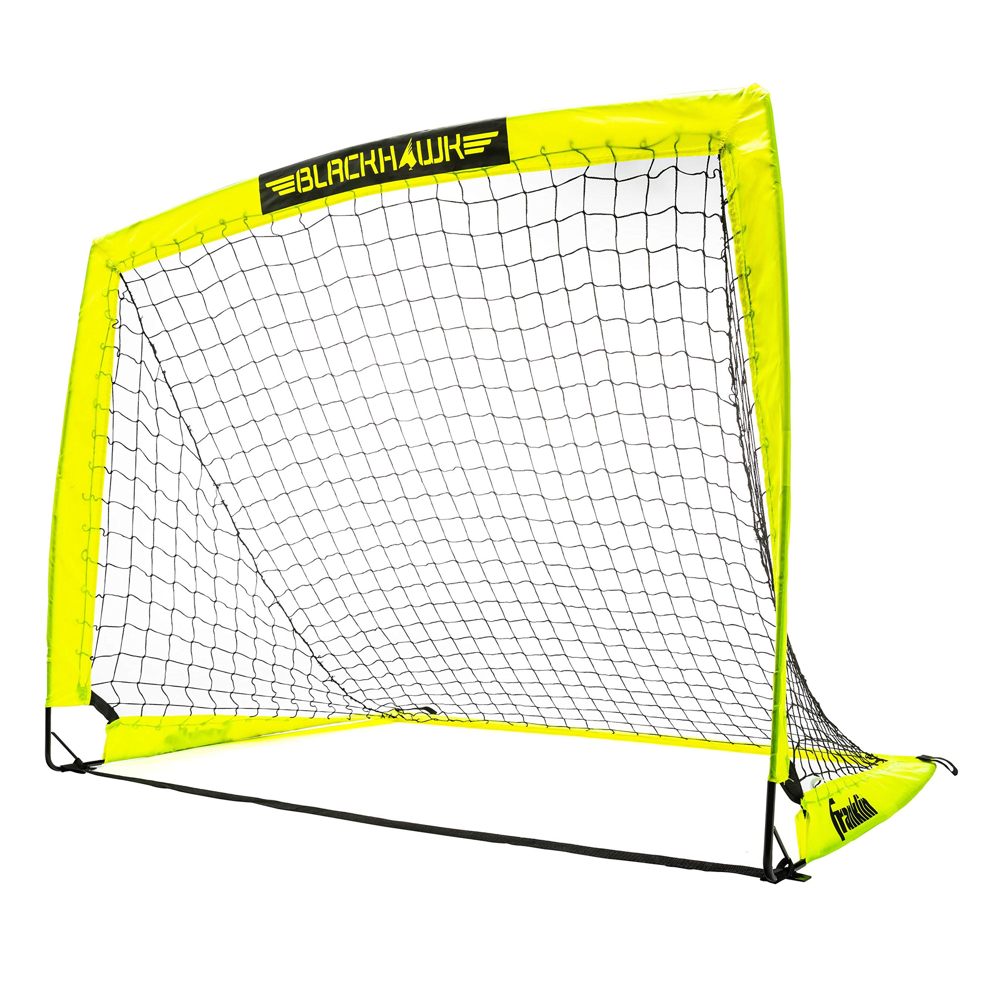 Franklin Sports Blackhawk Soccer Goal - Pop Up Backyard Soccer Nets - Foldable Indoor + Outdoor Soccer Goals - Portable Adult + Kids Soccer Goal