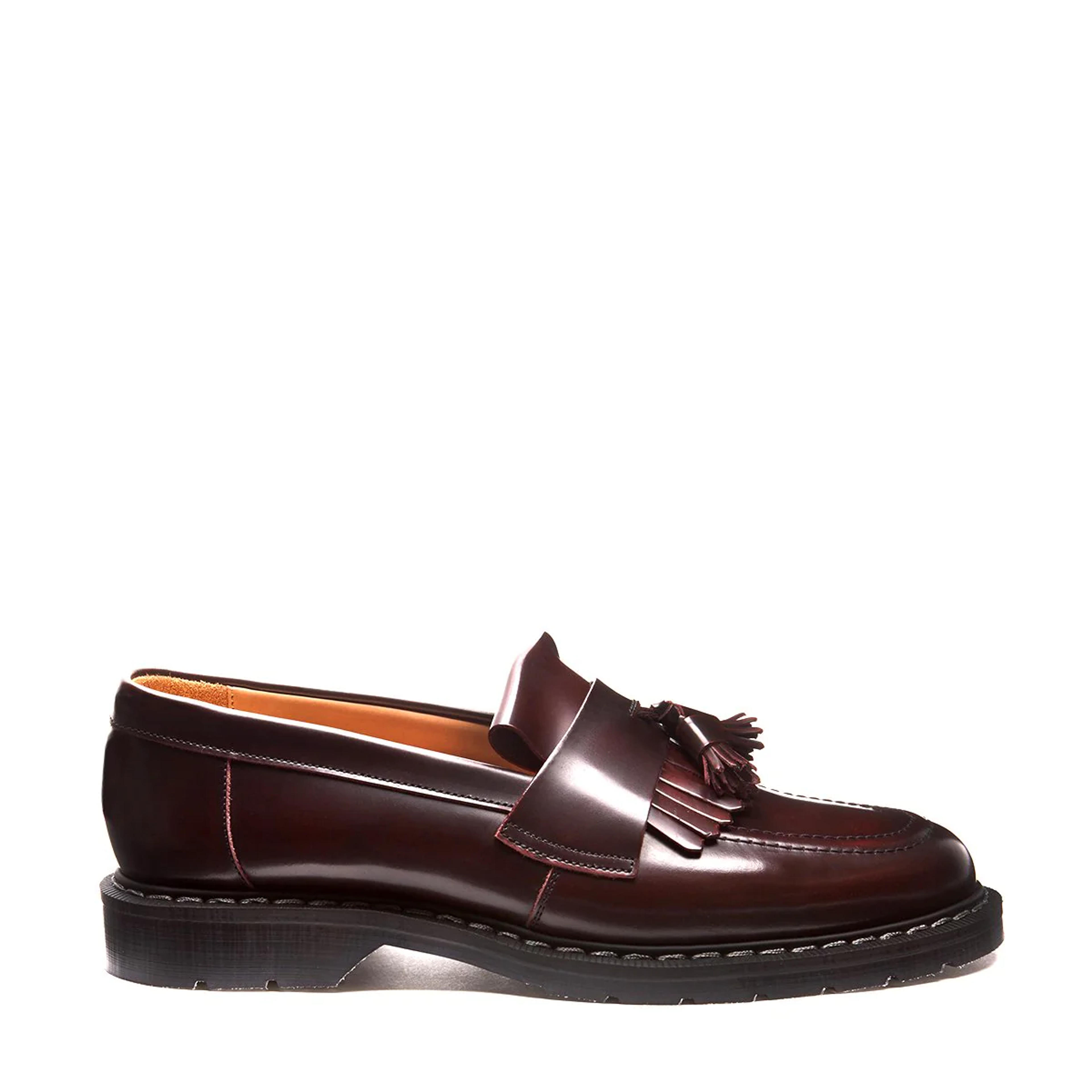 Burgundy Rub-Off Tassel Loafer | Solovair | Handmade in England – NPS Solovair US