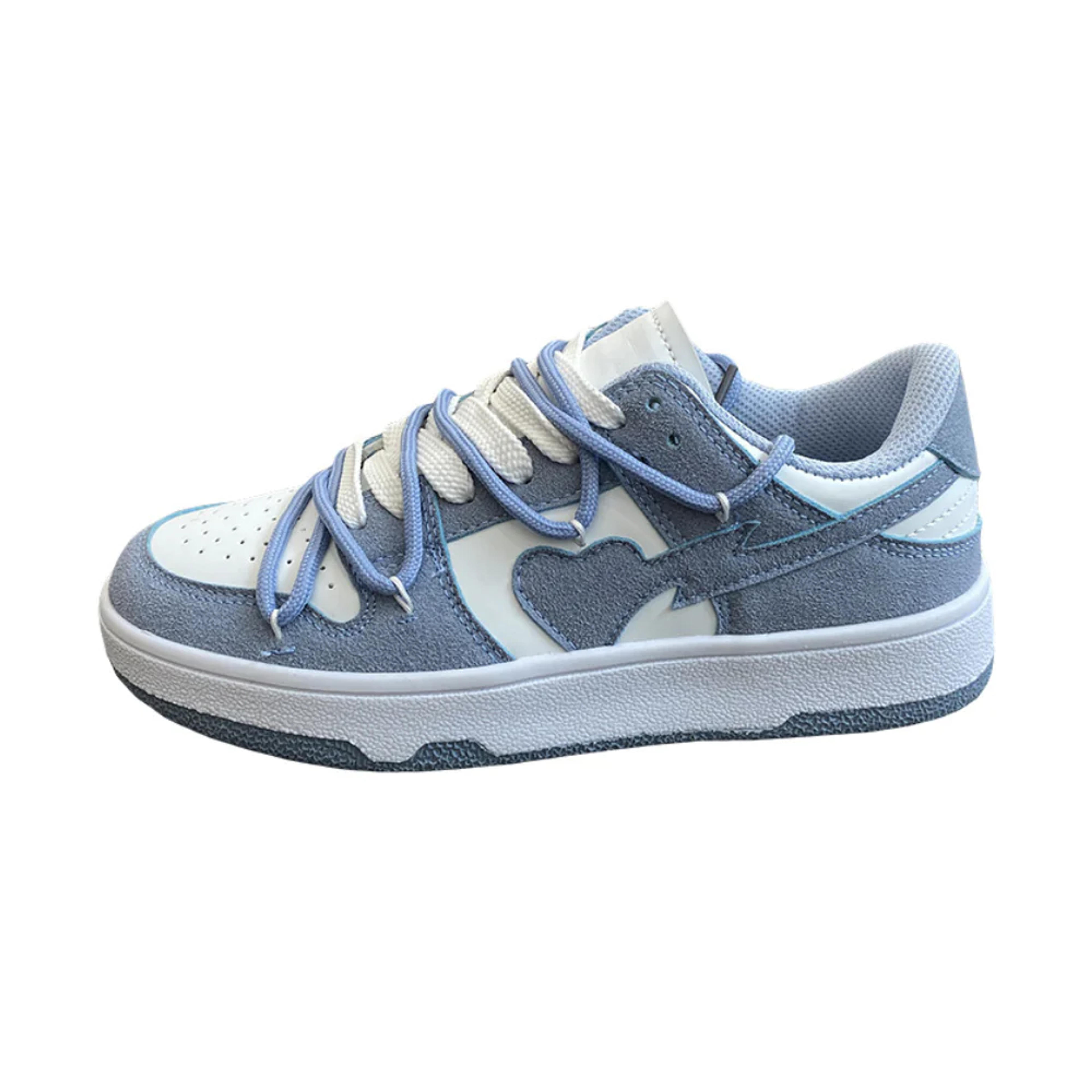 Street Heart Stitching Casual Sneakers - Blue / US 9.5 / EU 44
