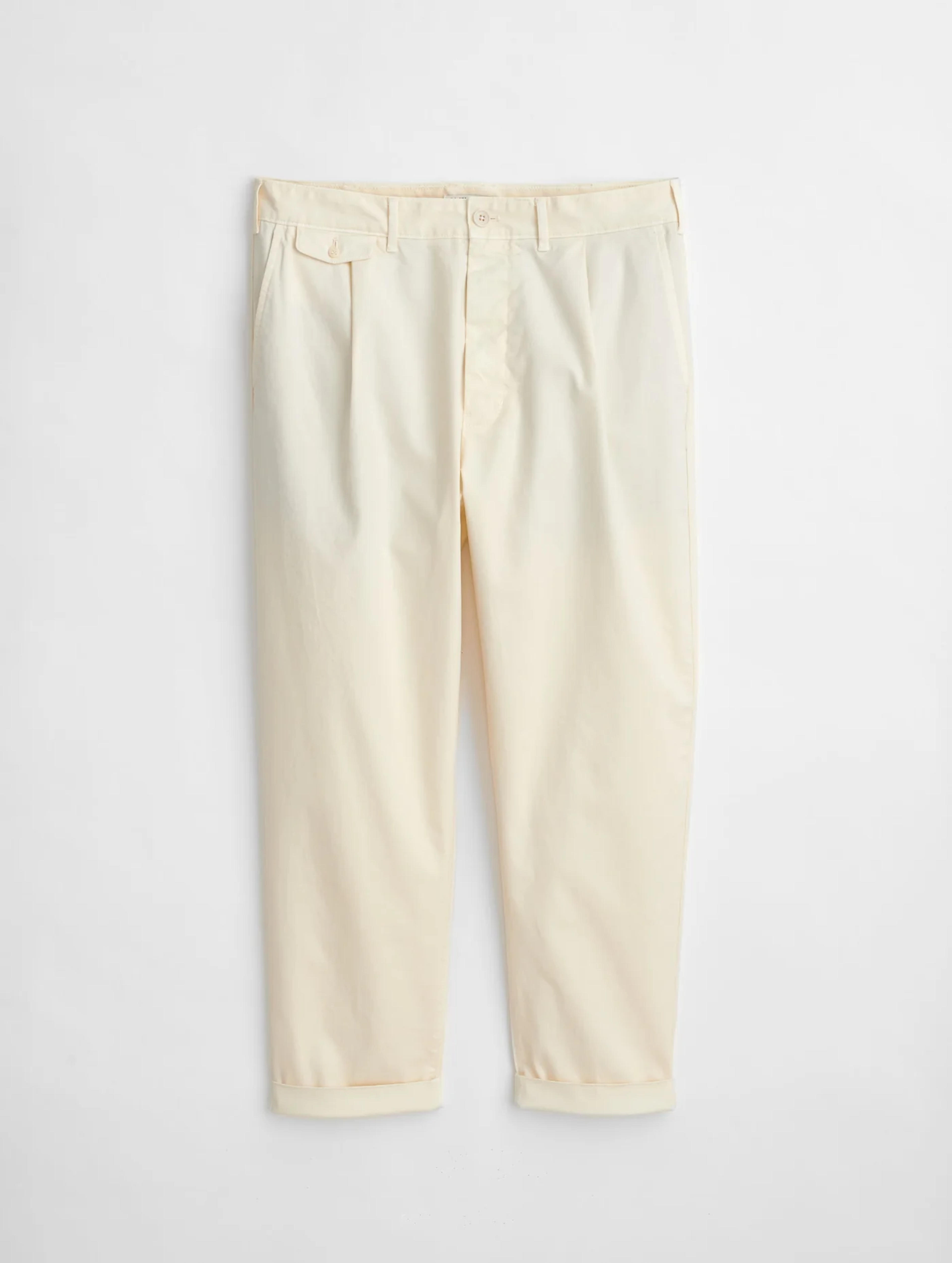 Standard Pleated Pant in Chino (Long Inseam)