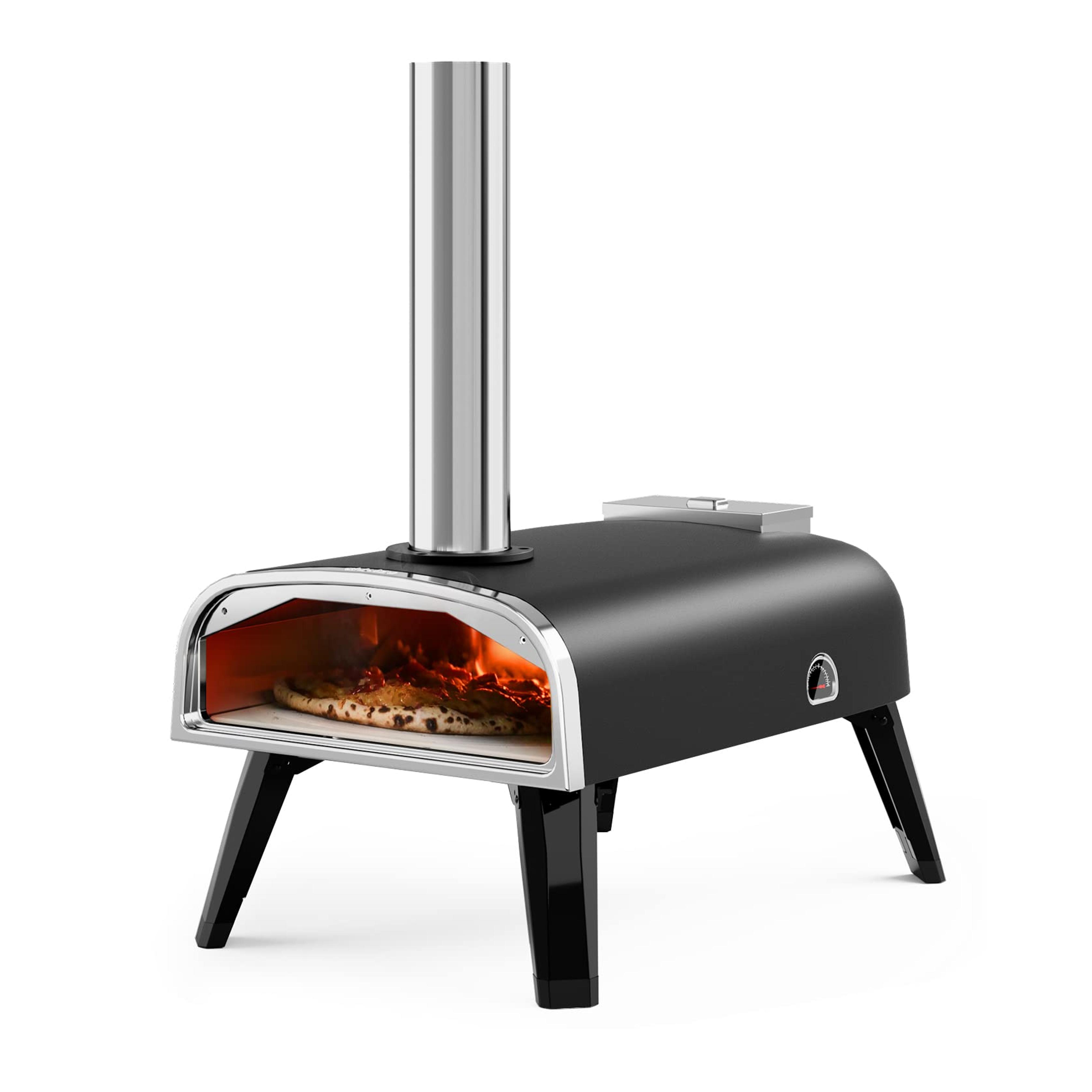 aidpiza Pizza Oven Outdoor 12" Wood Fired Pizza Ovens Pellet Pizza Stove for Outside, Portable Stainless Steel Pizza Oven for Backyard Pizza Maker Portable Mobile Outdoor Kitchen