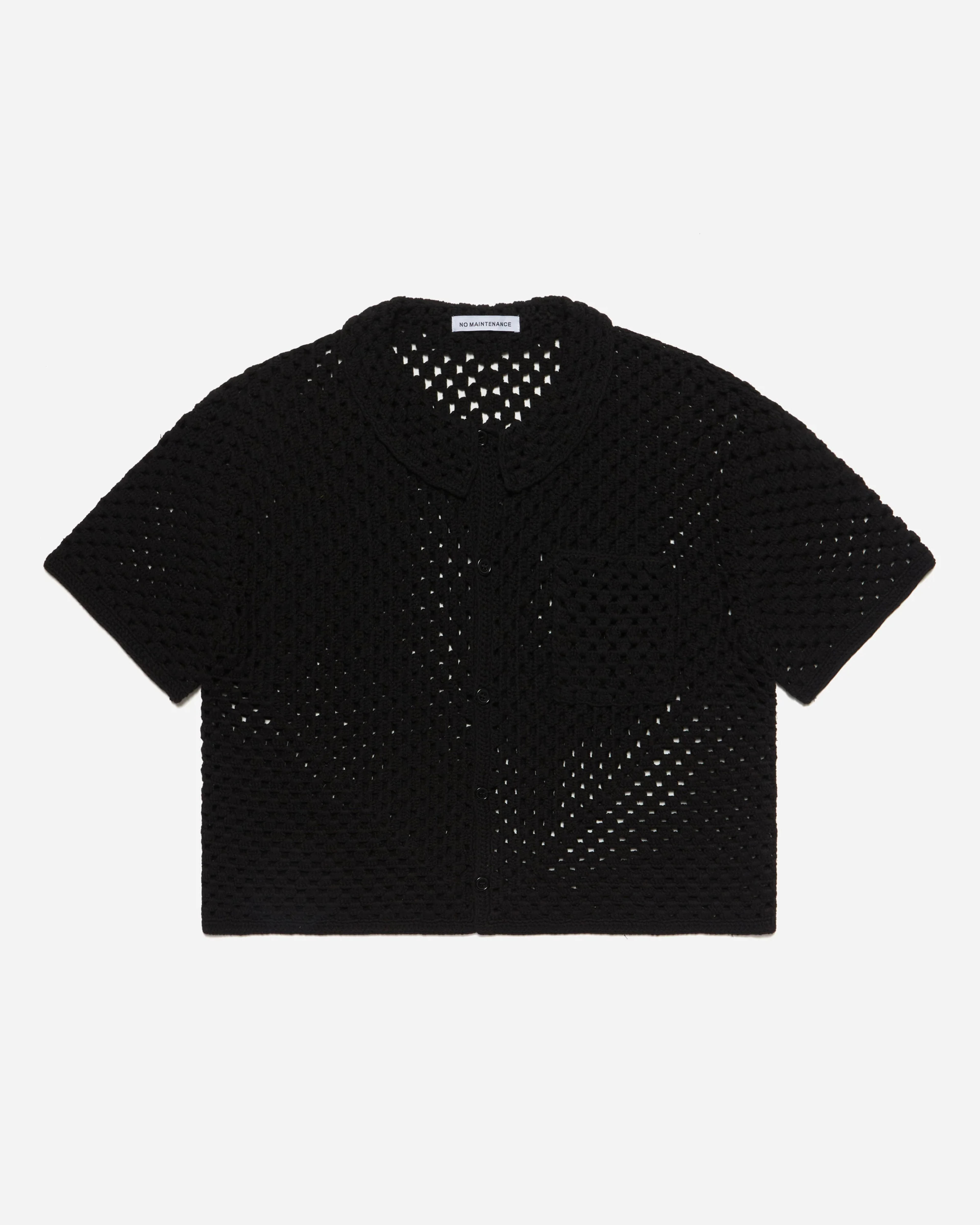 Black Crochet Shirt | No Maintenance