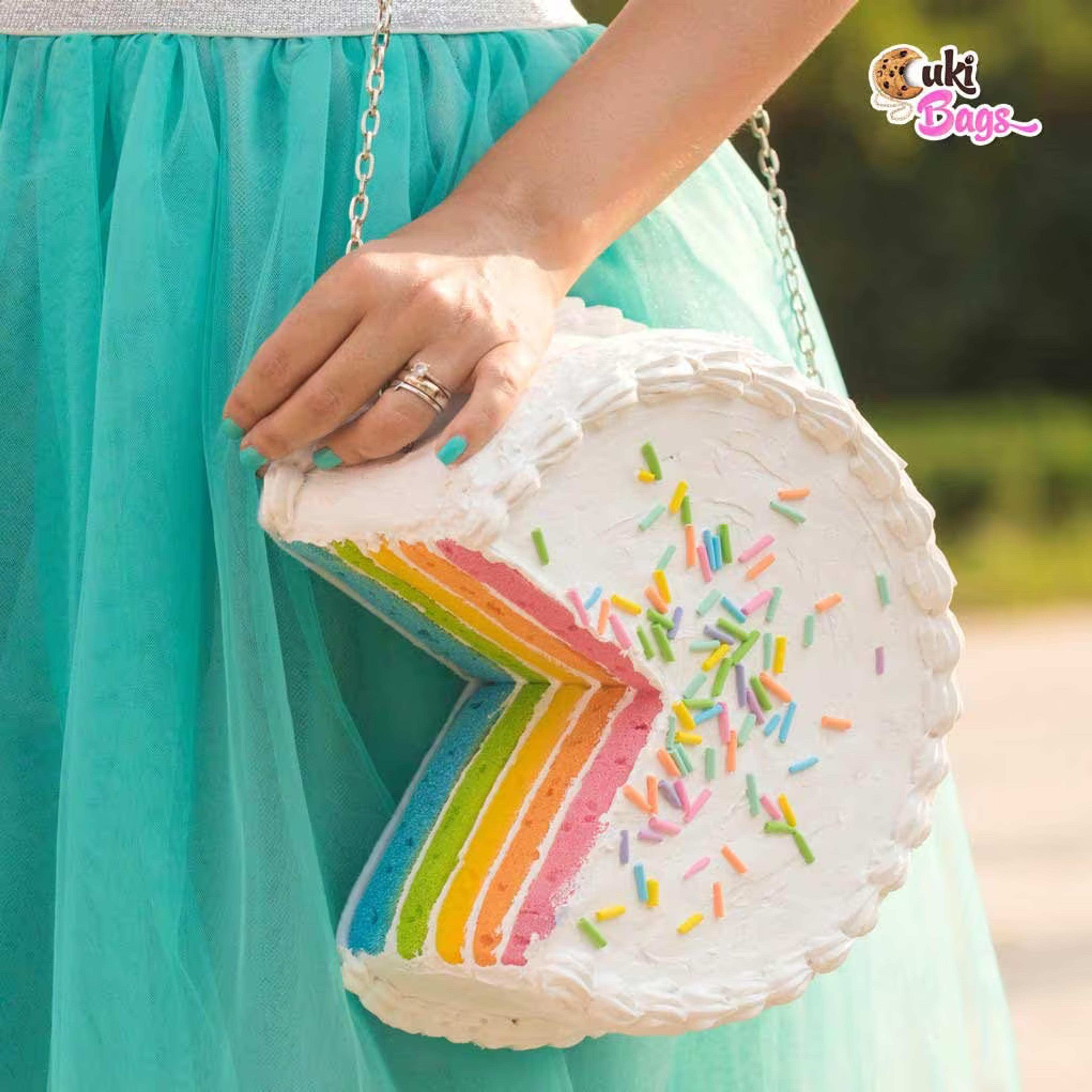 Rainbow Cake BAG / PURSE / CLUTCH Custom Handmade Bags Cake - Etsy UK
