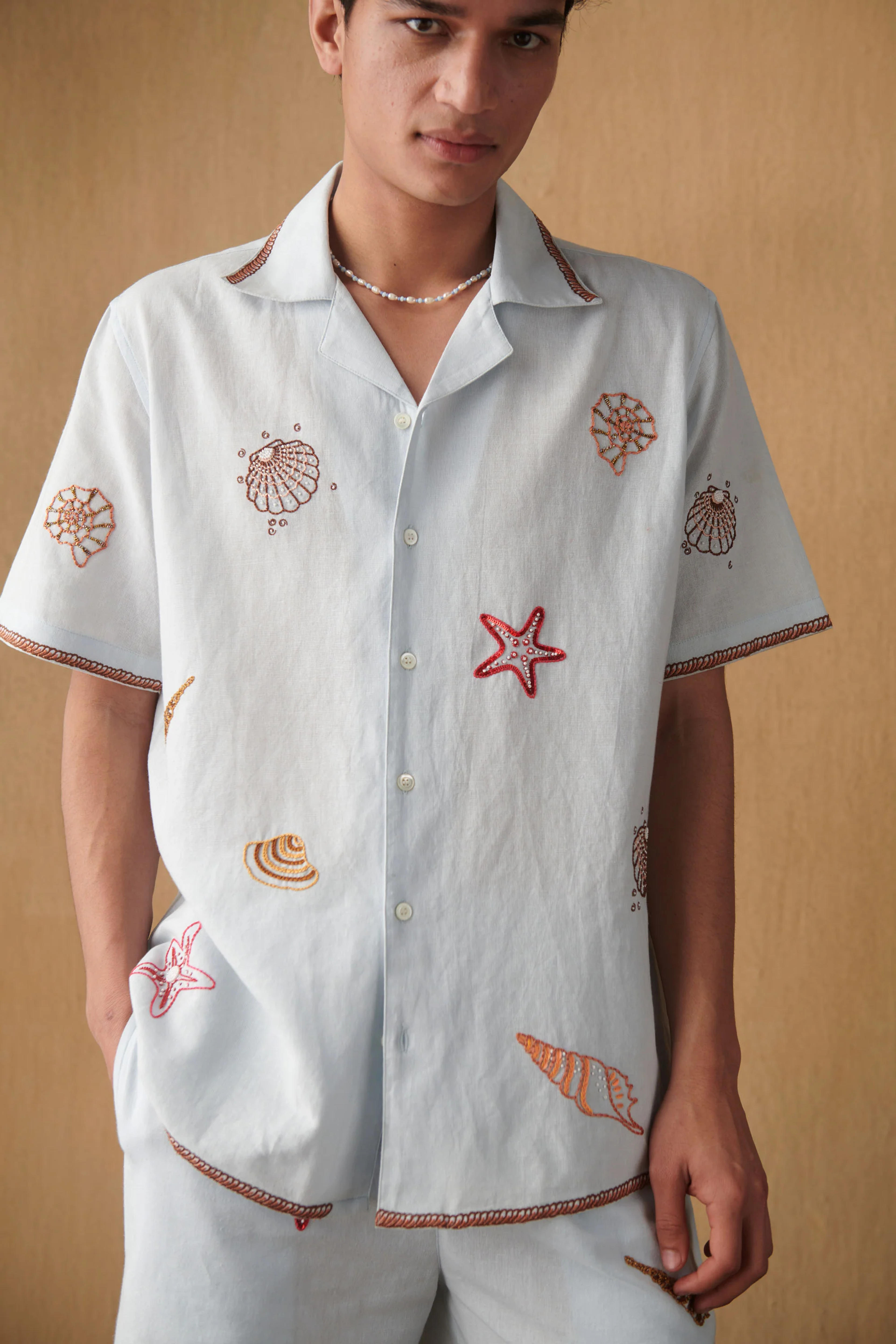 Seashells embroidered Shirt – PERTE D'EGO