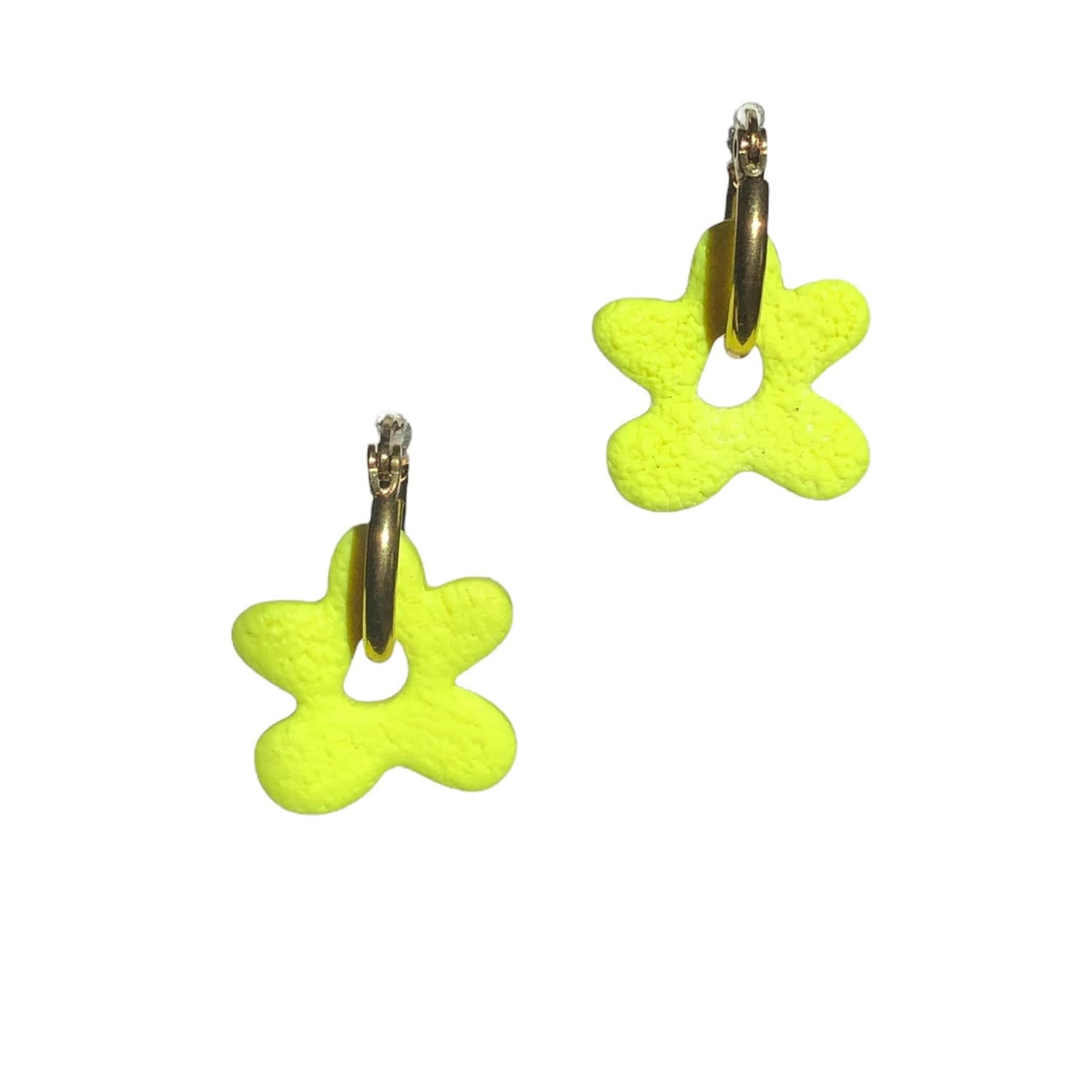 Tiny Boho Flower In Neon Yellow