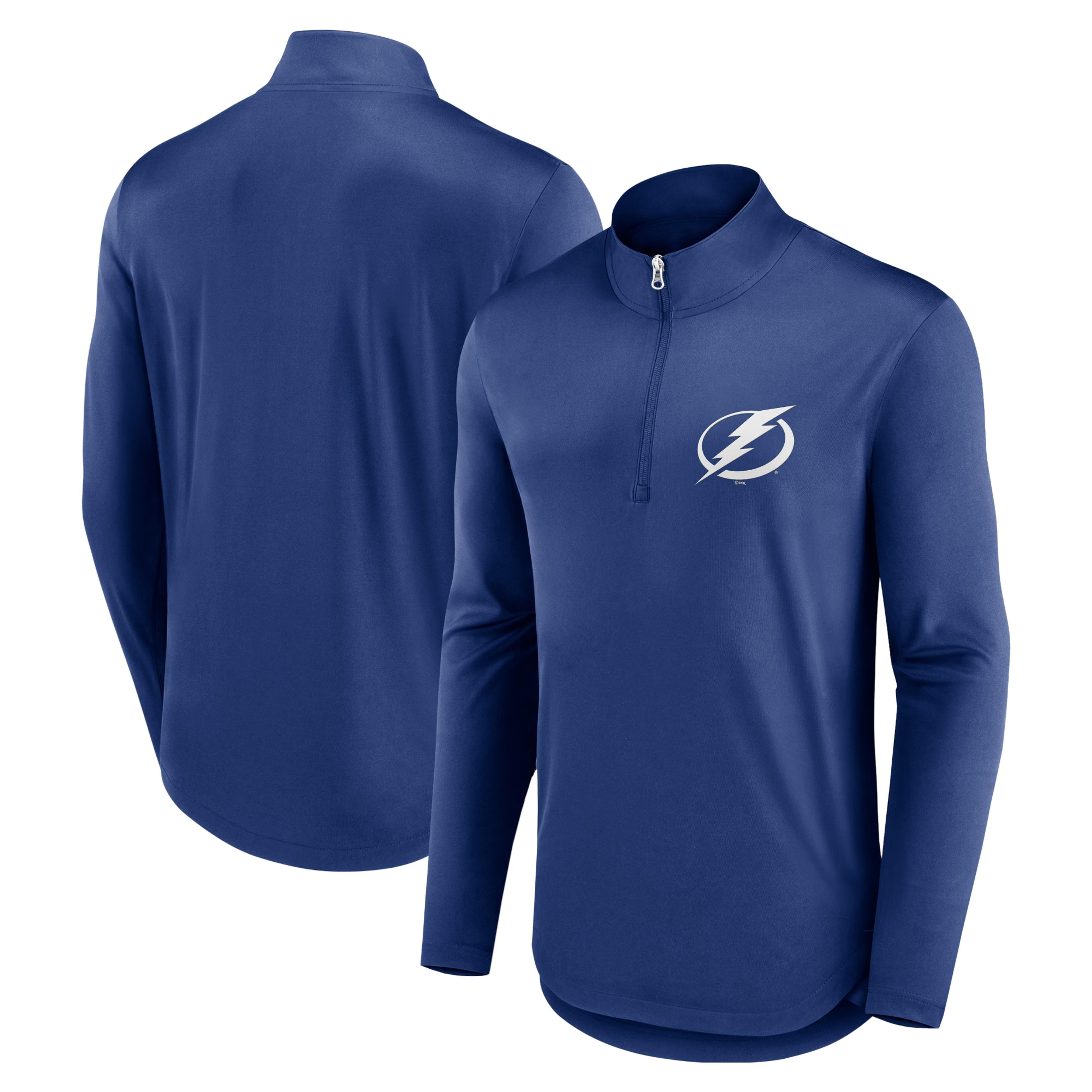 Tampa Bay Lightning Fanatics Branded Mock Neck Quarter-Zip Top - Blue