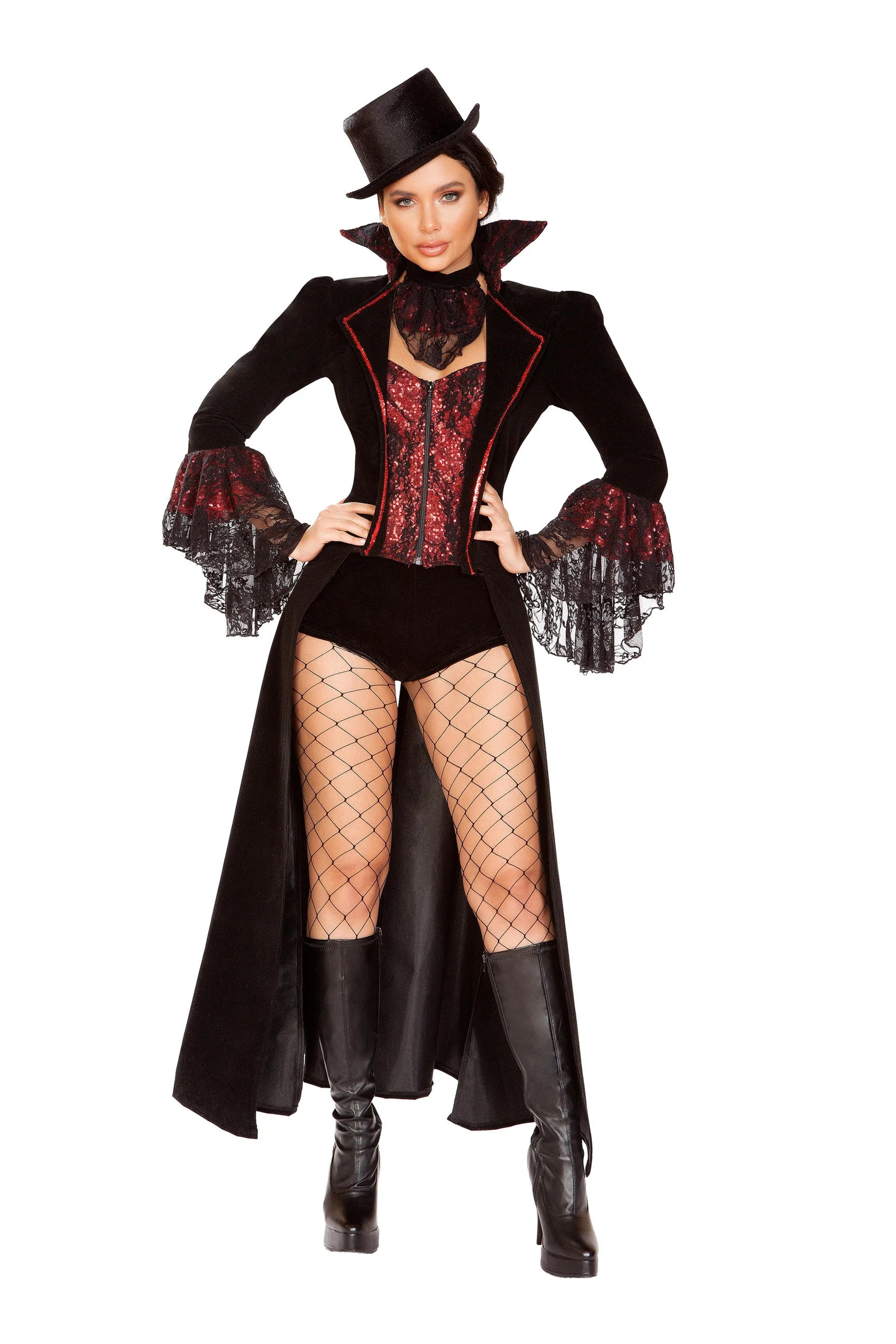 The Lusty Vampire Women's Costume - Medium / Black/Red