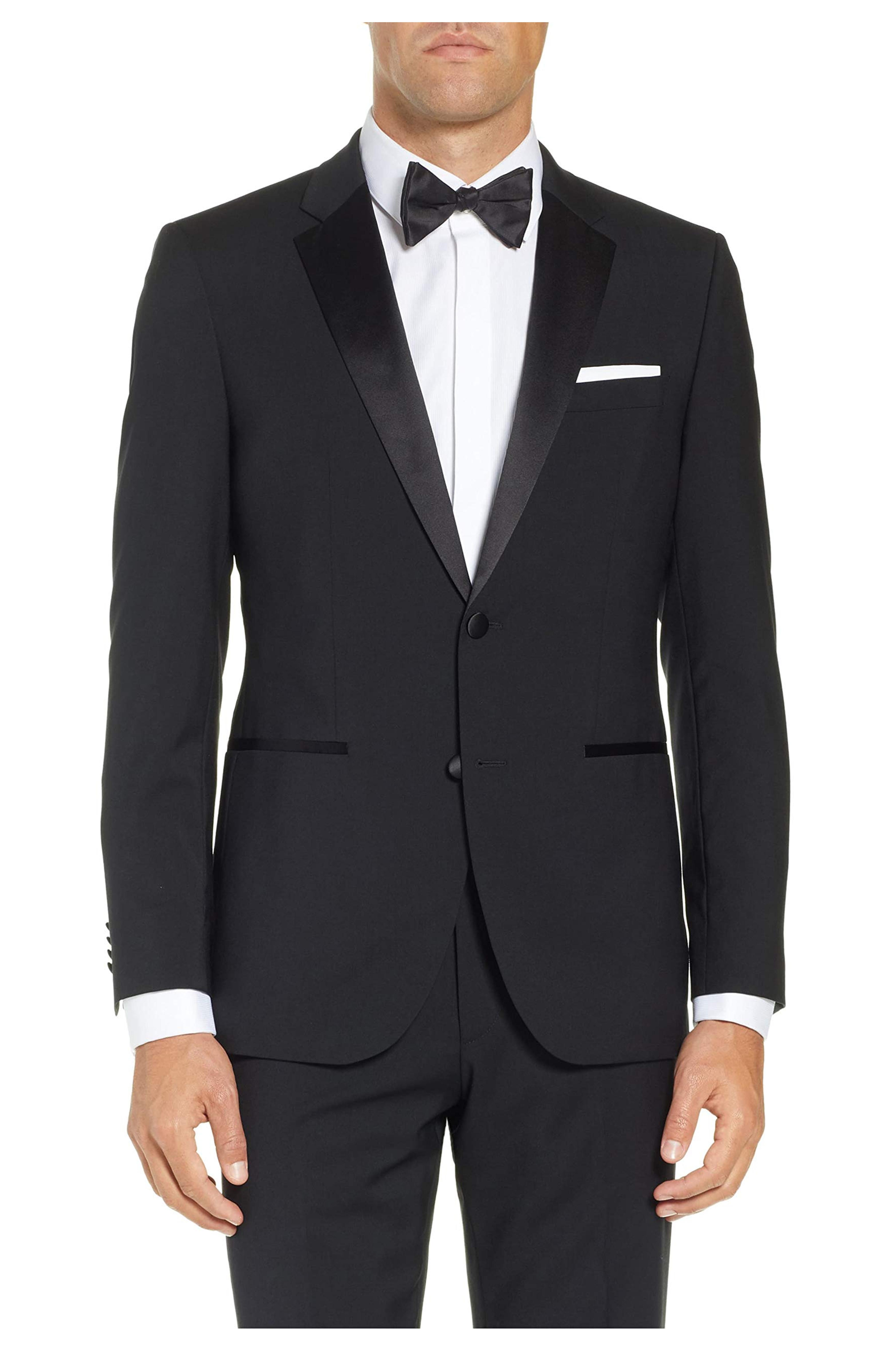 Adam Baker Men's BL501 Classic Fit Tuxedo Suit - Black - 54R at Amazon Men’s Clothing store