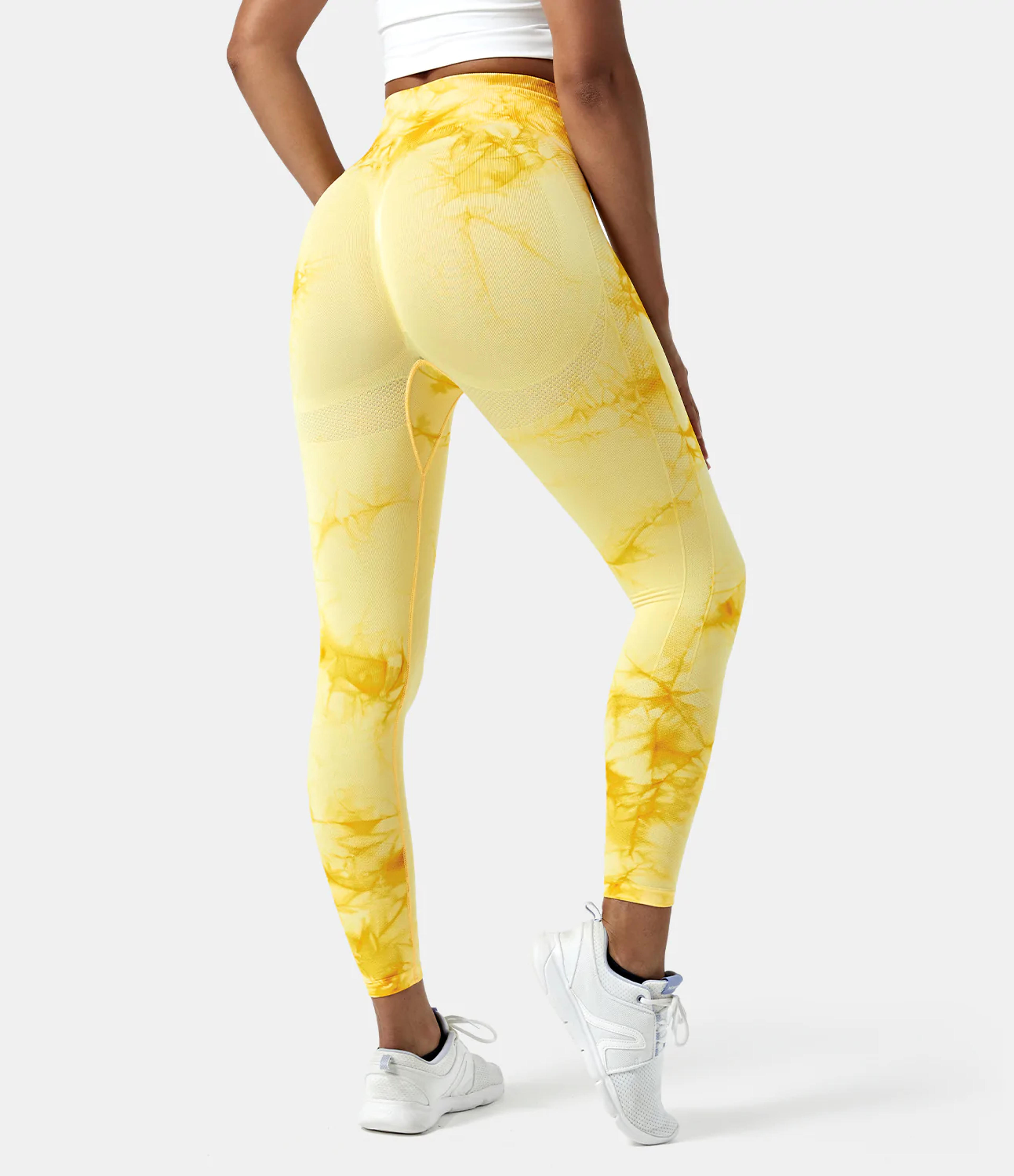 Seamless Flow High Waisted Tie Dye 7/8 Leggings