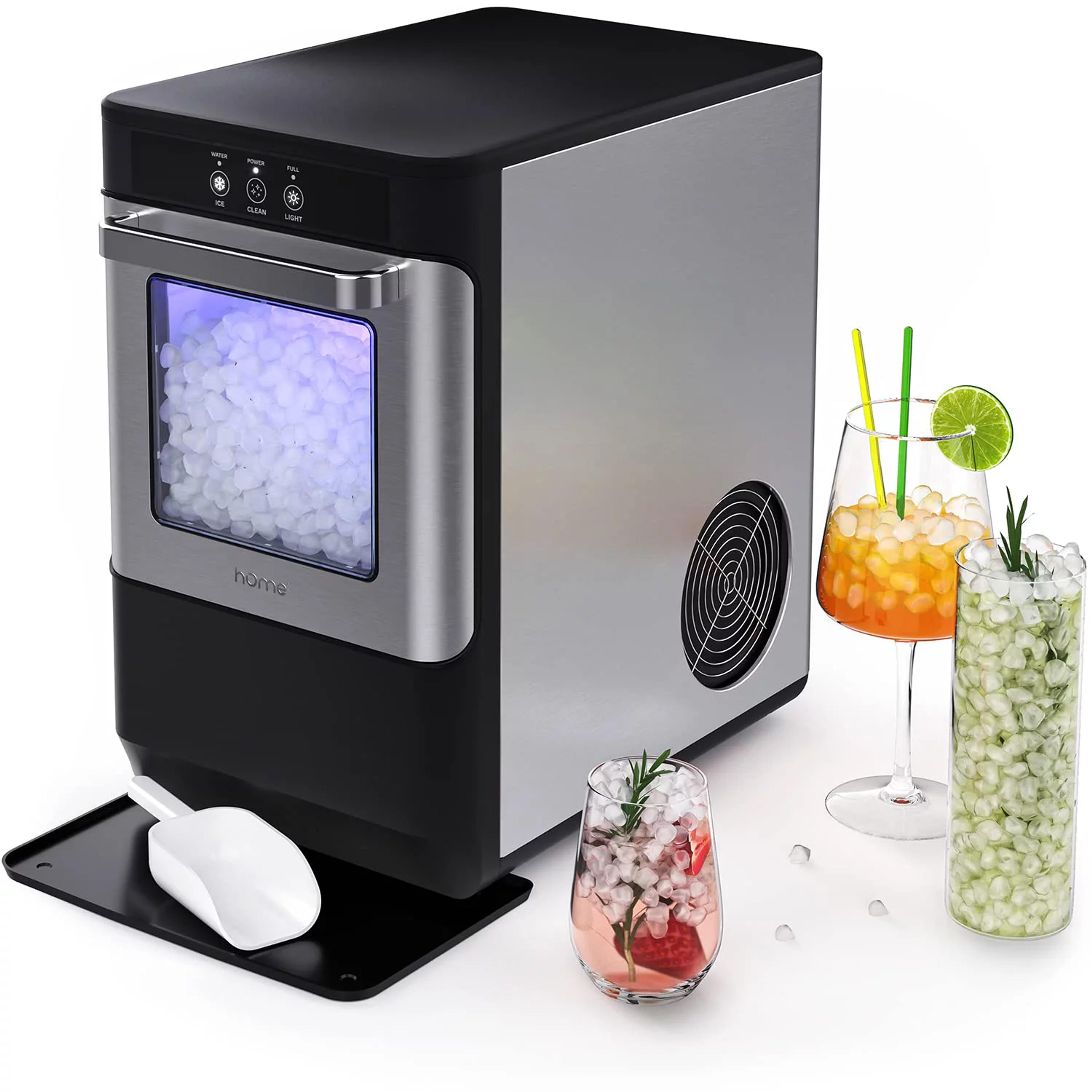 hOmeLabs Countertop Nugget Ice Maker - Stainless Steel with Touch Screen - Portable and Compact - Chewable Nugget Ice Machine - Produces Up to 44lb of Ice Per Day - Walmart.com
