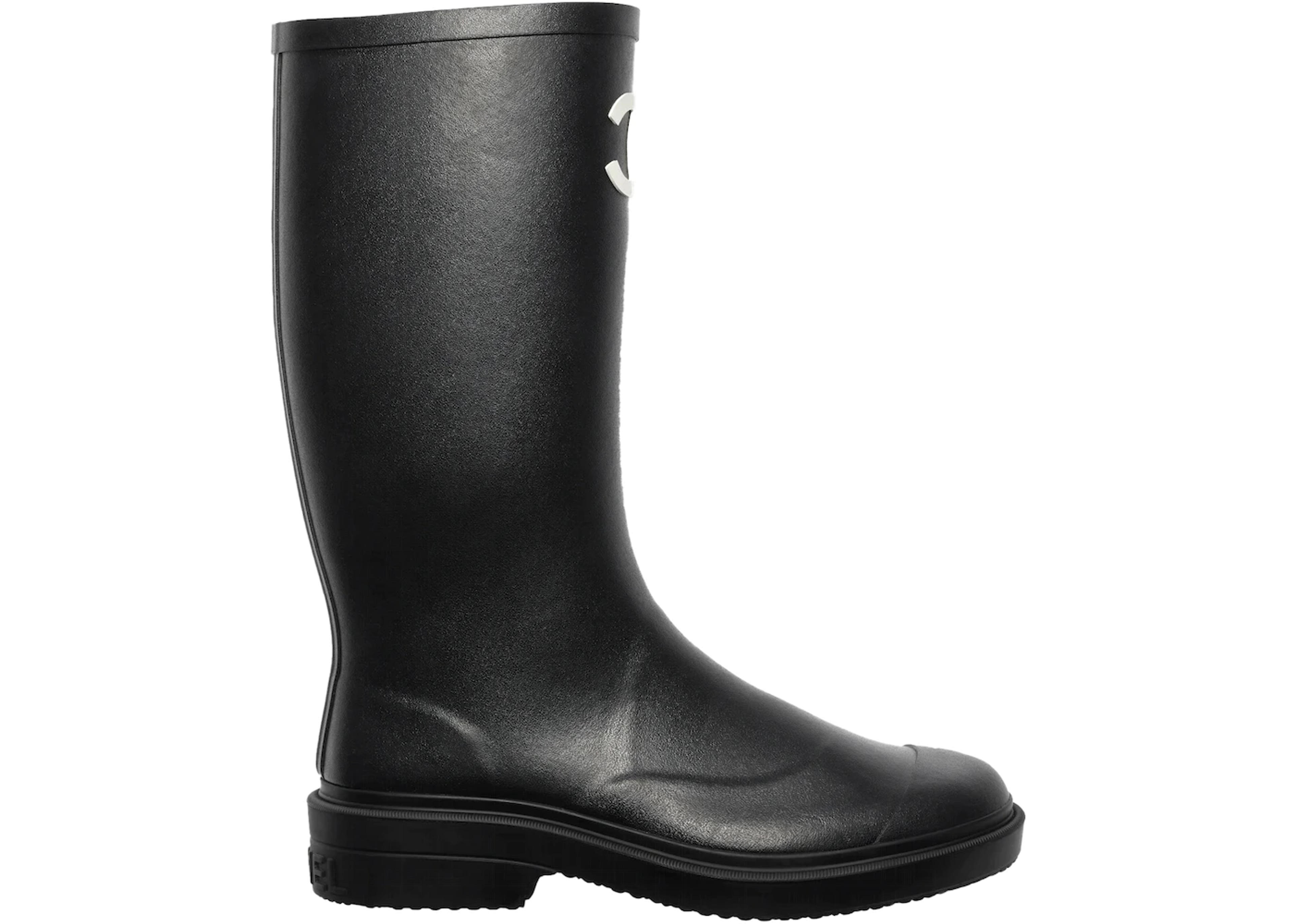 Chanel Rubber Rain Boots Black - G39620 X56326 94305 - US