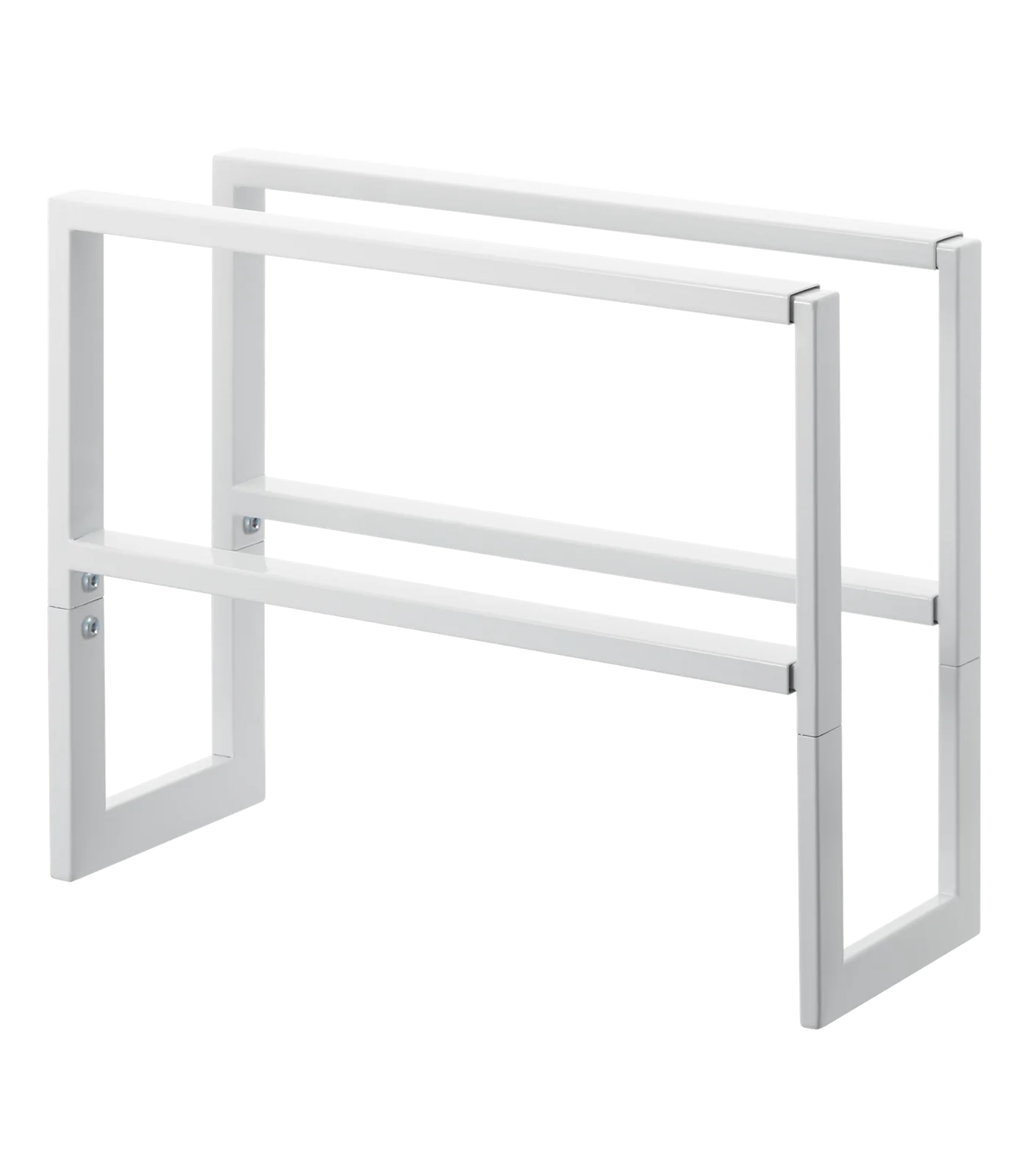 Expandable Shoe Rack (12" H)  - Double - Steel - White