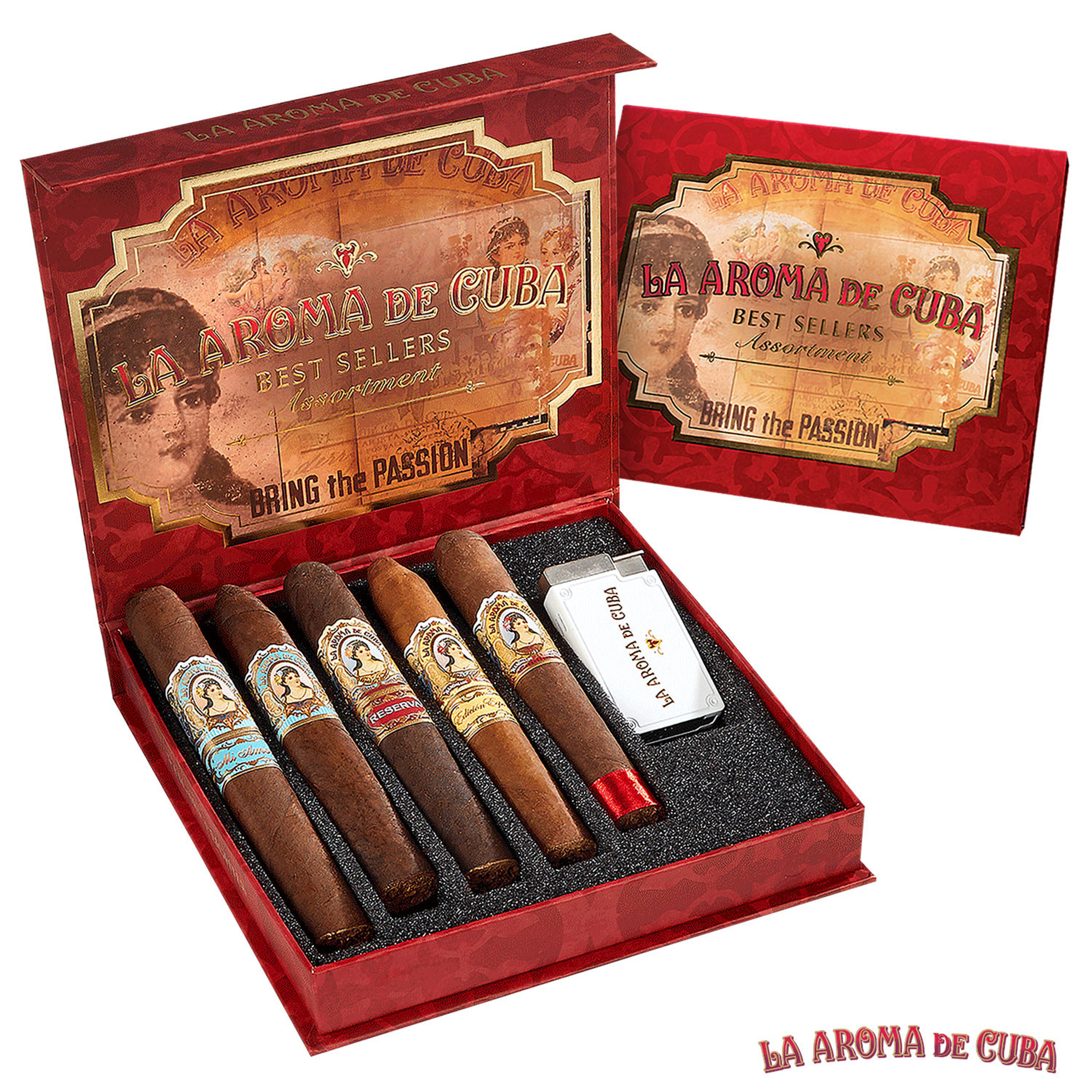 La Aroma de Cuba Best Sellers Box/5 + Torch Lighter - Samplers | Cigar Page