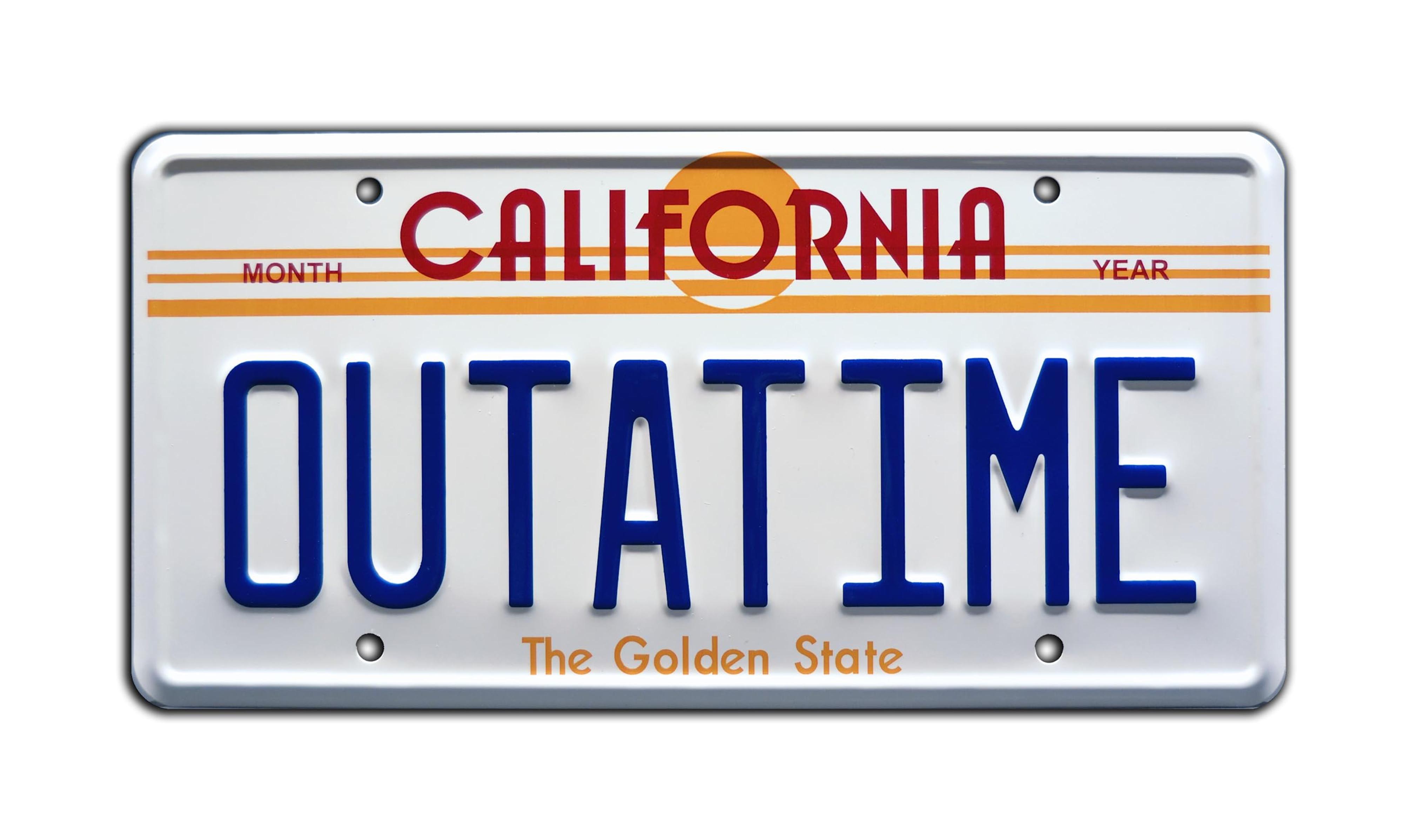 Back to the Future OUTATIME Replica License Plate