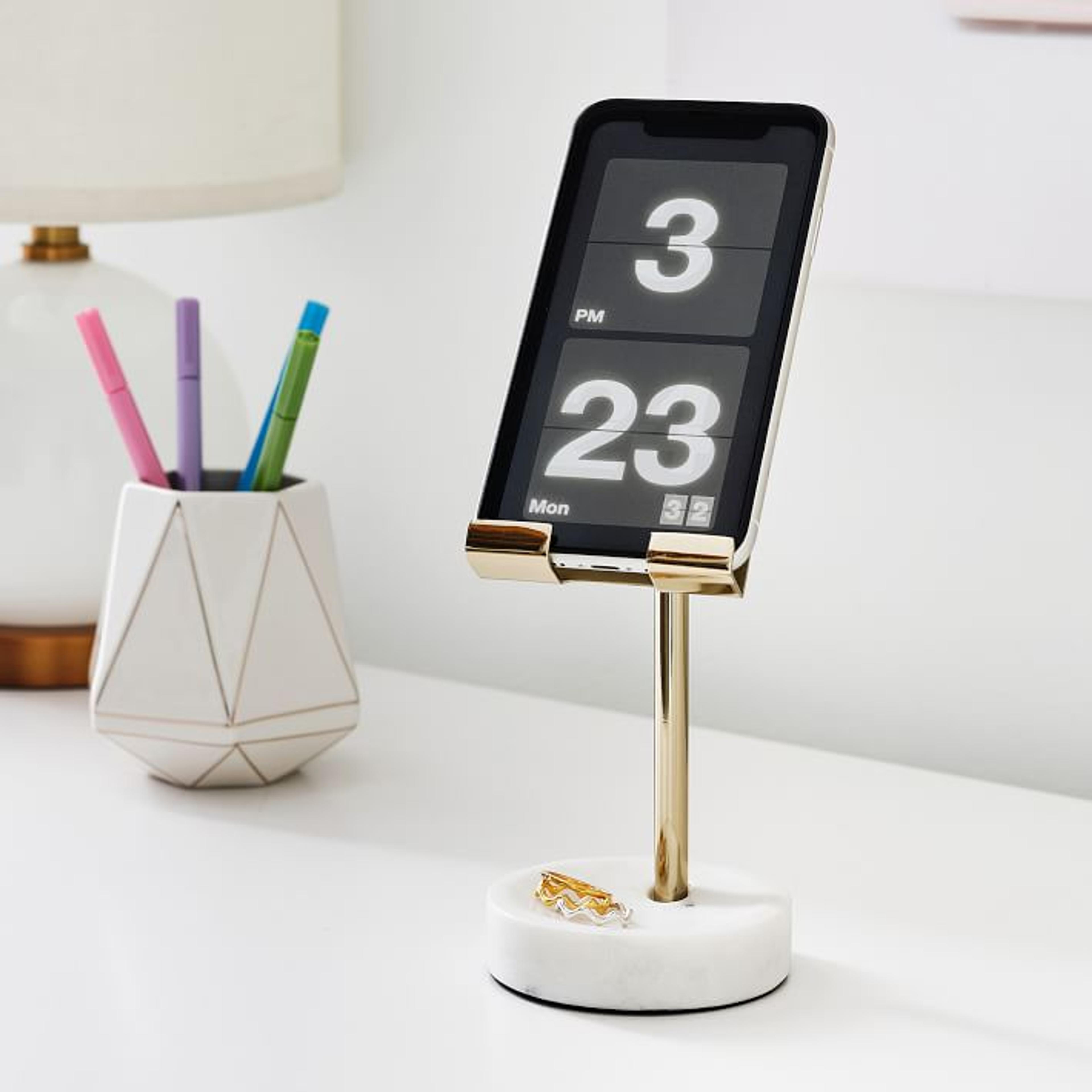 Marble & Gold Phone Holder | Pottery Barn Teen